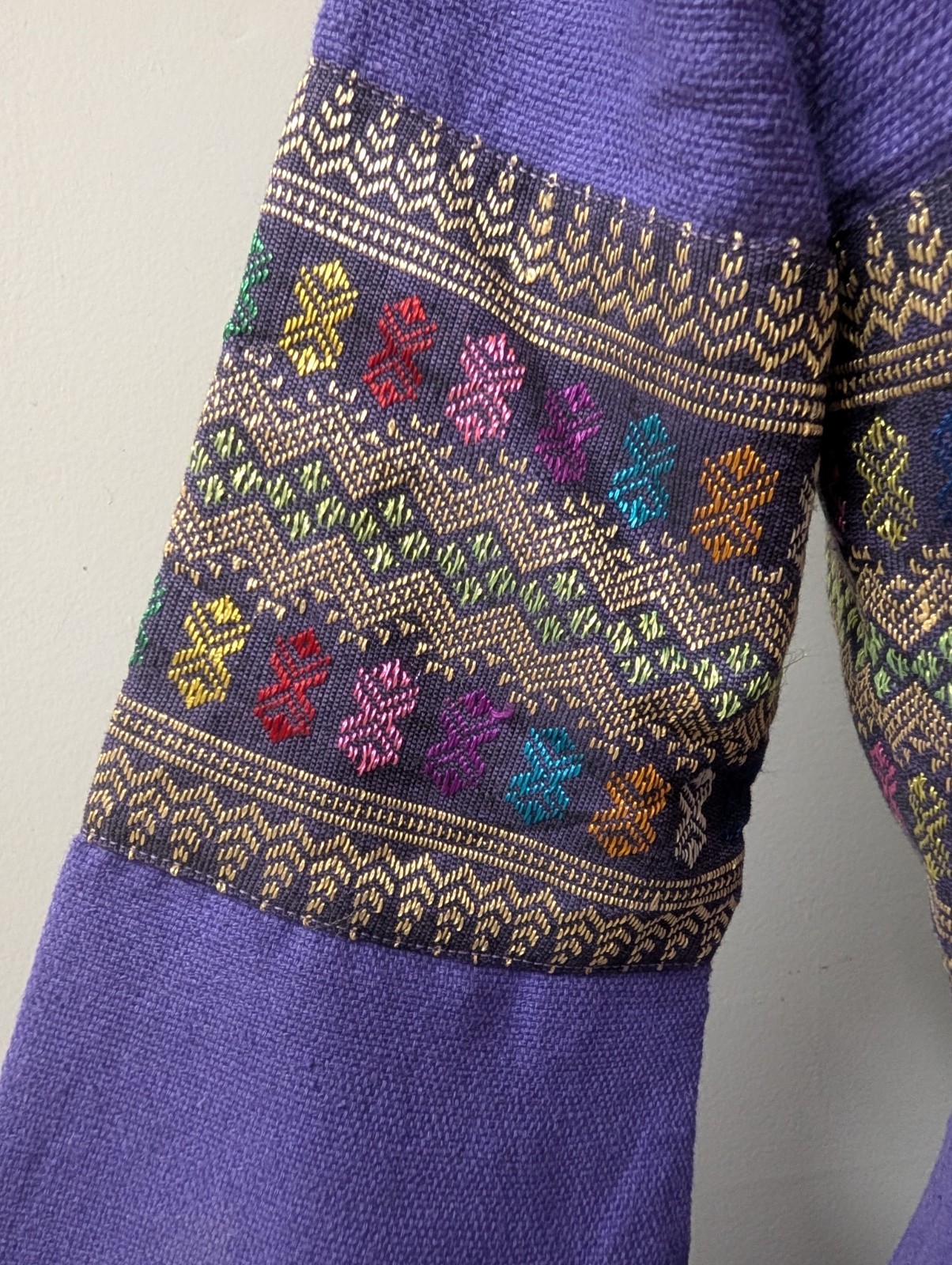 Vintage 70’s Bohemian Tapestry Bell Sleeves Empire Maxi Dress XS Renaissance