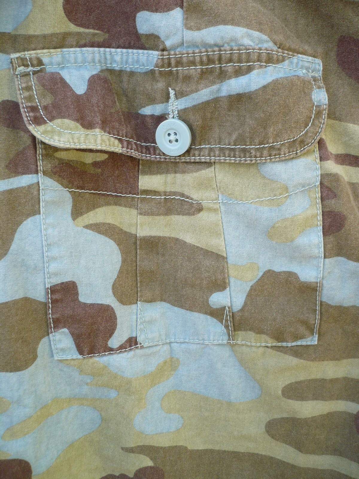 VTG 80S EARL JEAN WOMEN 1X XL L CAMOUFLAGE BLUE ARMY GREEN CROP CARGO CAMO PANTS