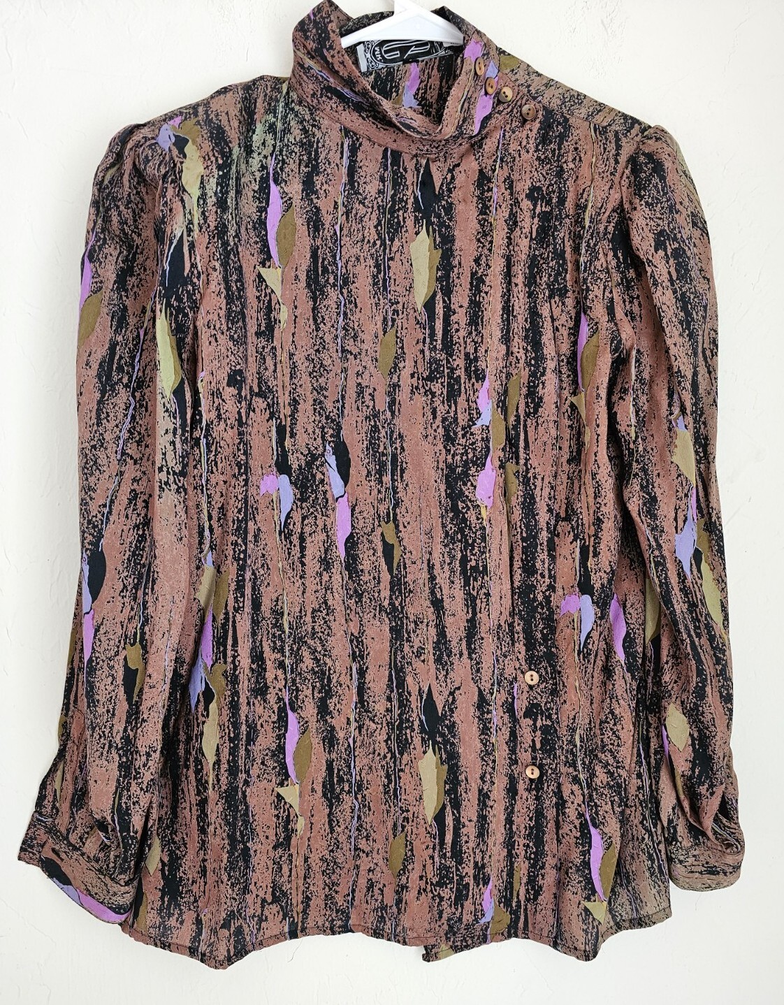 Vintage Mr. G By M Adrian Garland 80s blouse top long sleeve silk