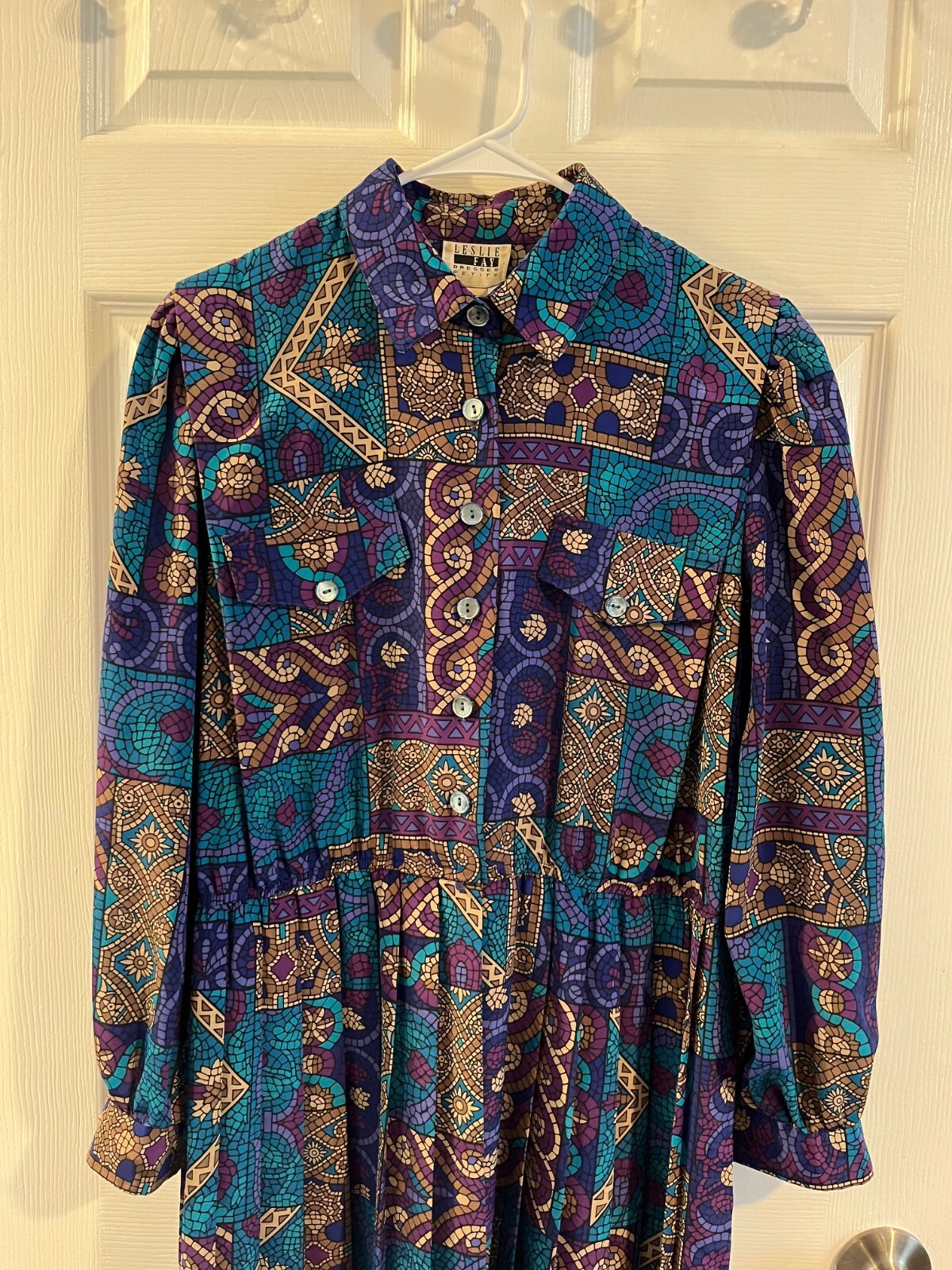 Leslie Fay Petite Dress Size 8 Boho Chic Ethnic Print – Timeless Vintage