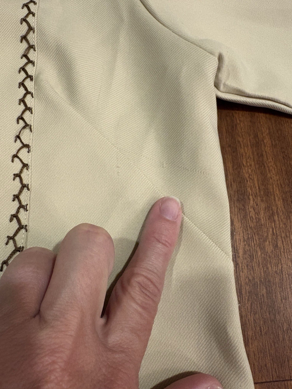 Vintage 60s 70s Embroidered Peasant Folk Shirt Top Bohemian Handmade Tan Button