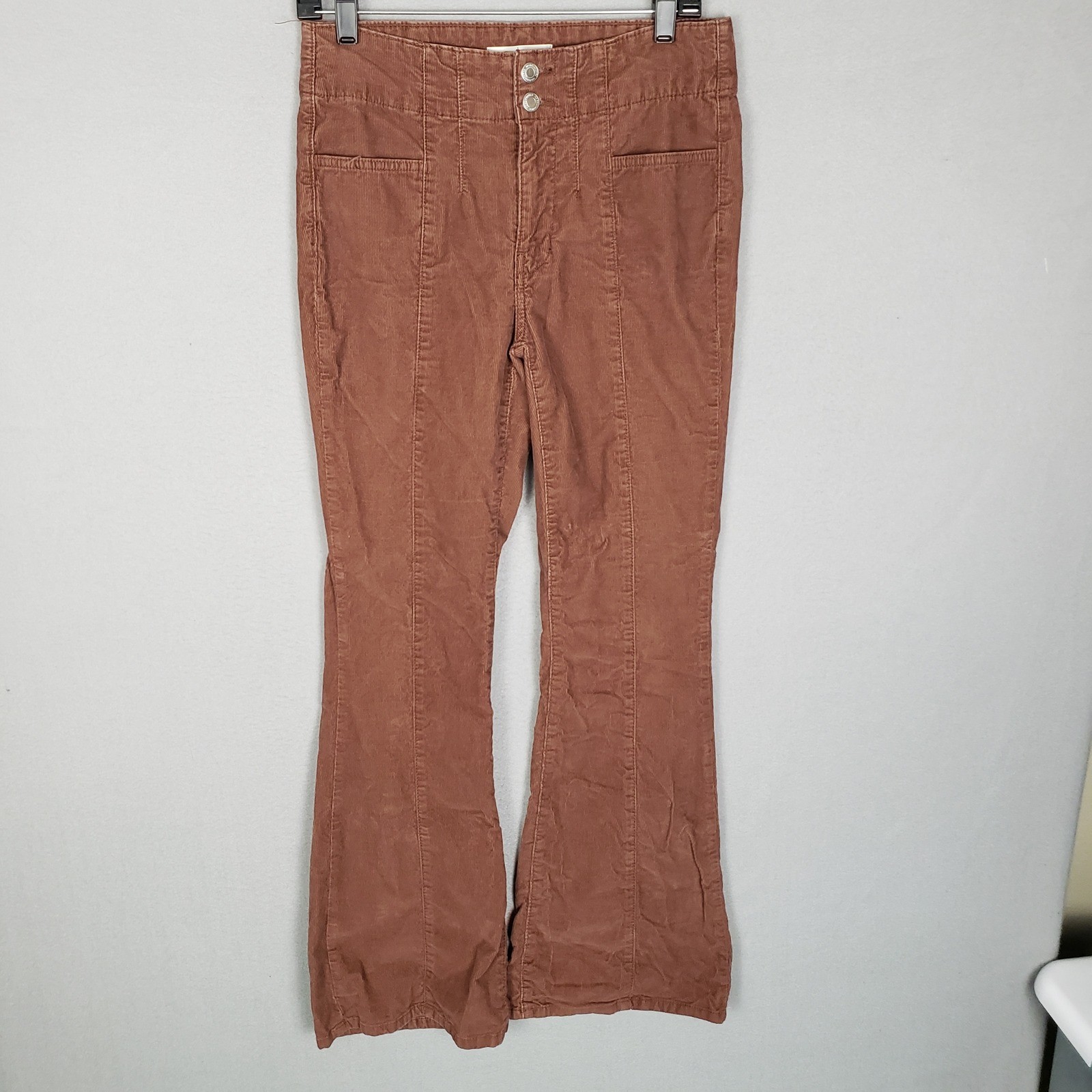 NOBO Corduroy Flare Pants Brown Dark Academia Y2K Preppy Old Money Ivy League 10