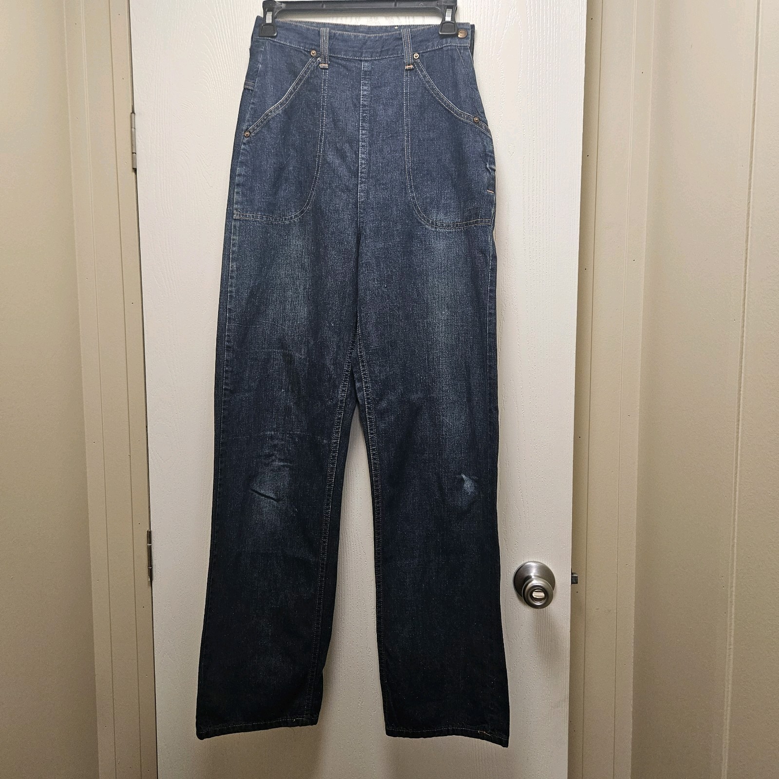 Vtg 60s Womens Side Zip High Waist Sanforized Longhorn Dickson Jenkins Very Rare
