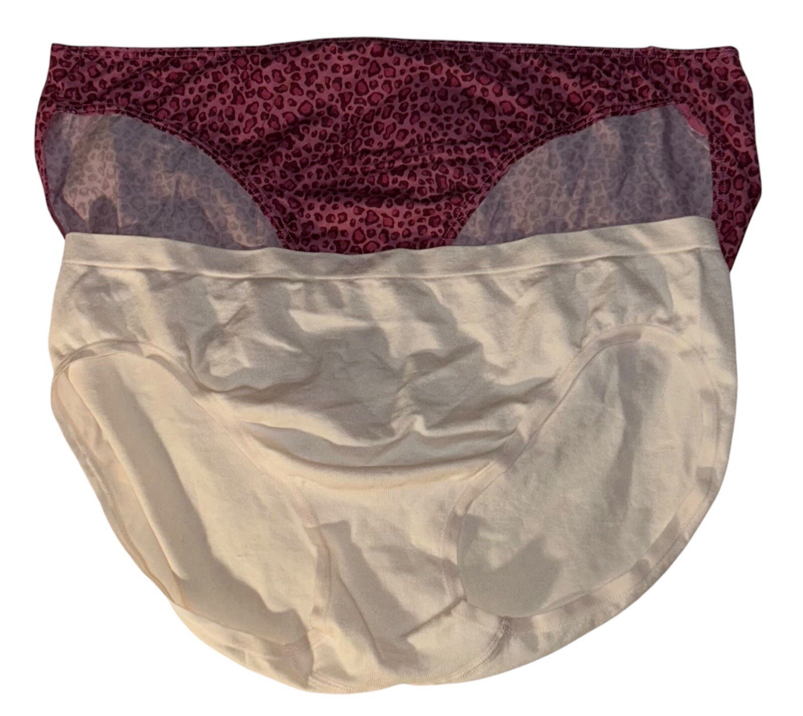 Lot of 2 Hanes Cheetah Silky Soft Nylon Panties Womens 9/2XL NOS