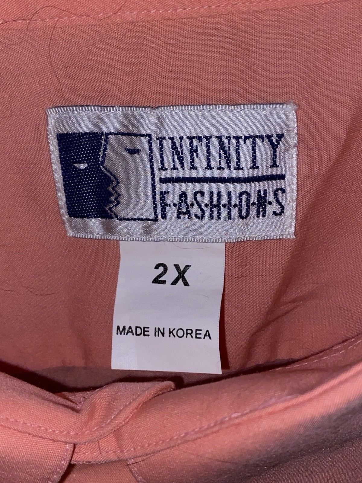 INFINITY – Salmon Shirt XXL Southwest Theme Button Down Embellished NEW FS
