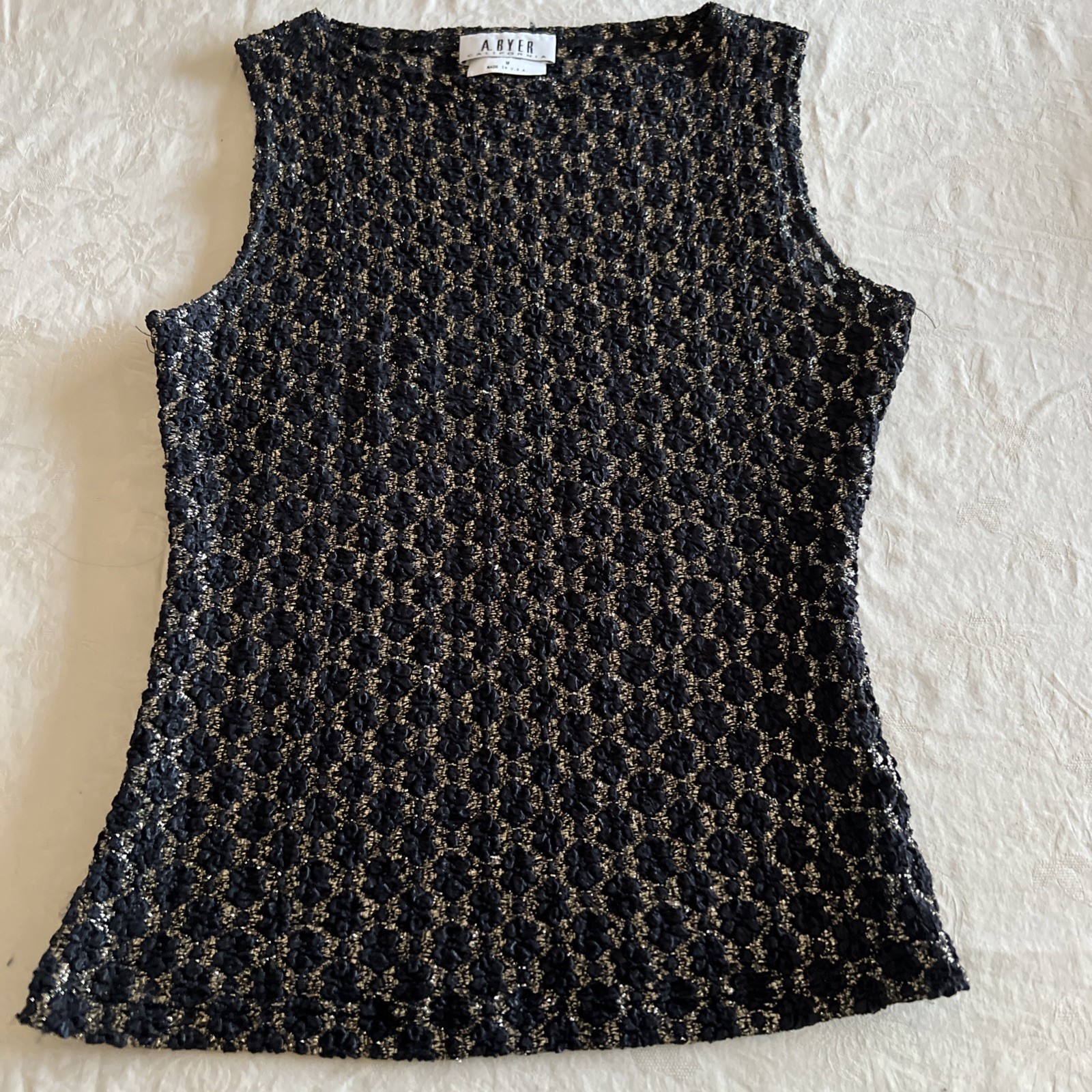 Vintage Black And Gold Top
