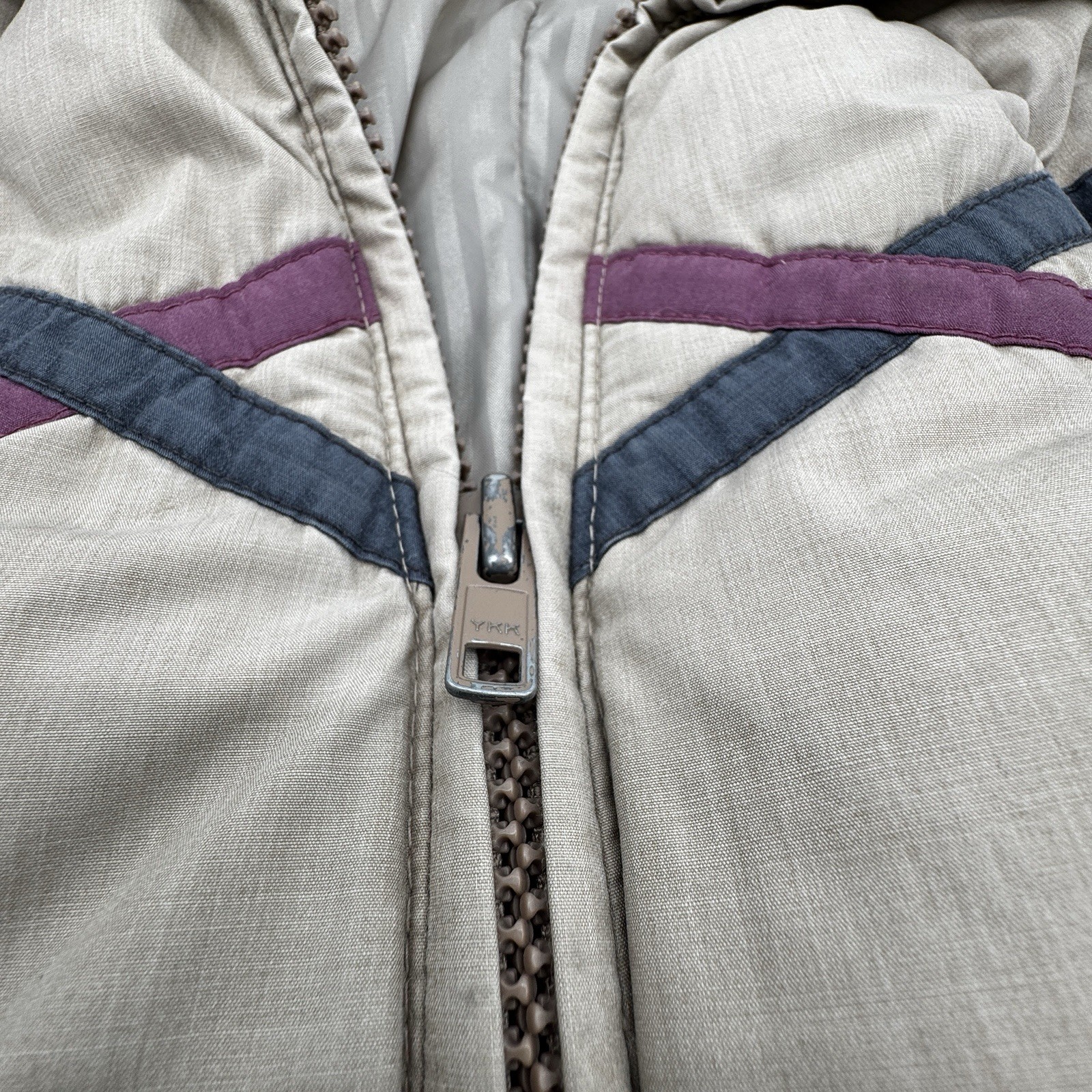 Vintage 70s Puffer Puffy Bubble Down Fill Insulated Long Quilted Coat Womens L