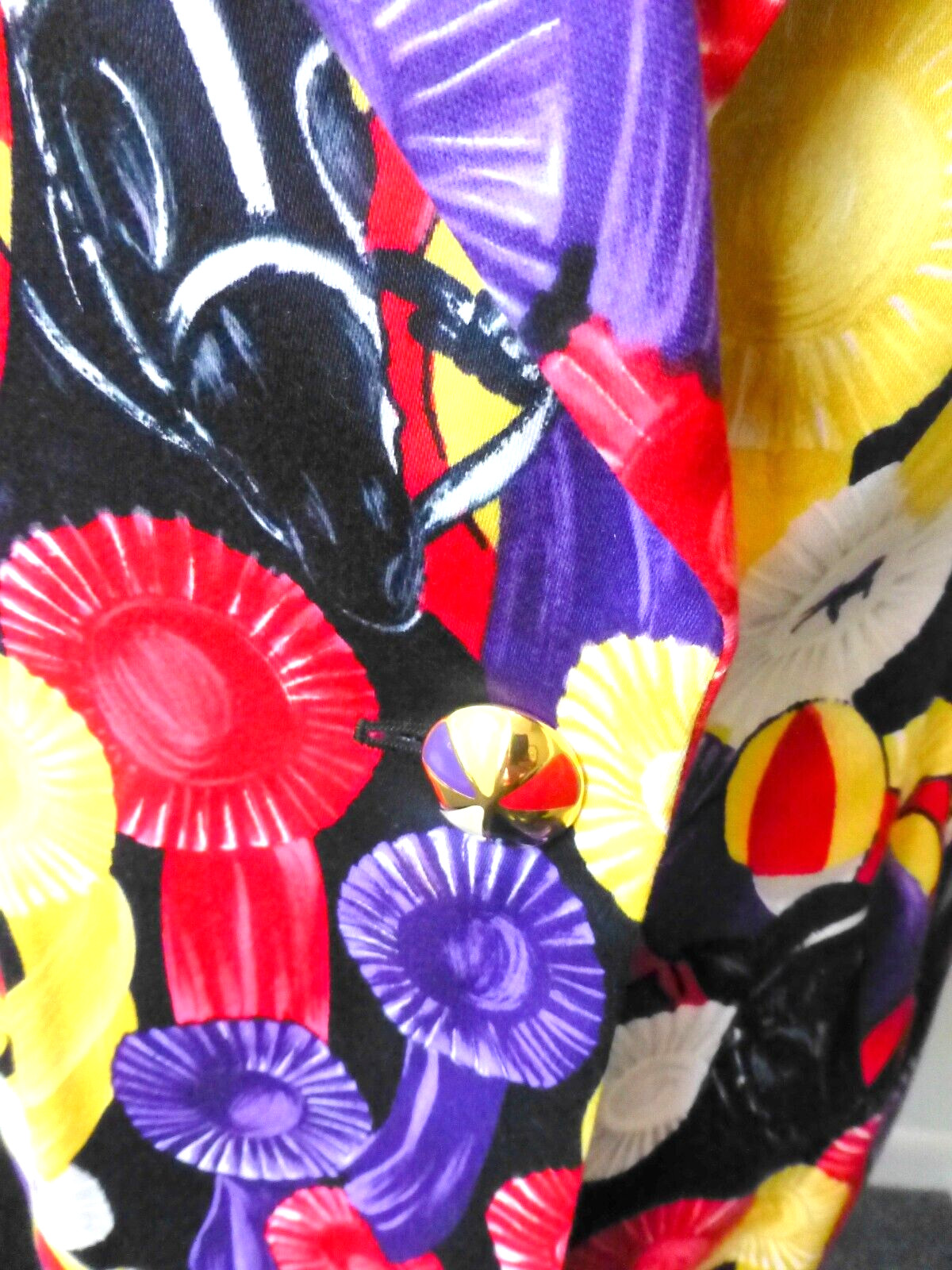 Escada Jacket Blazer Colorful Equestrian Medals Fitted Vintage Size 36 6
