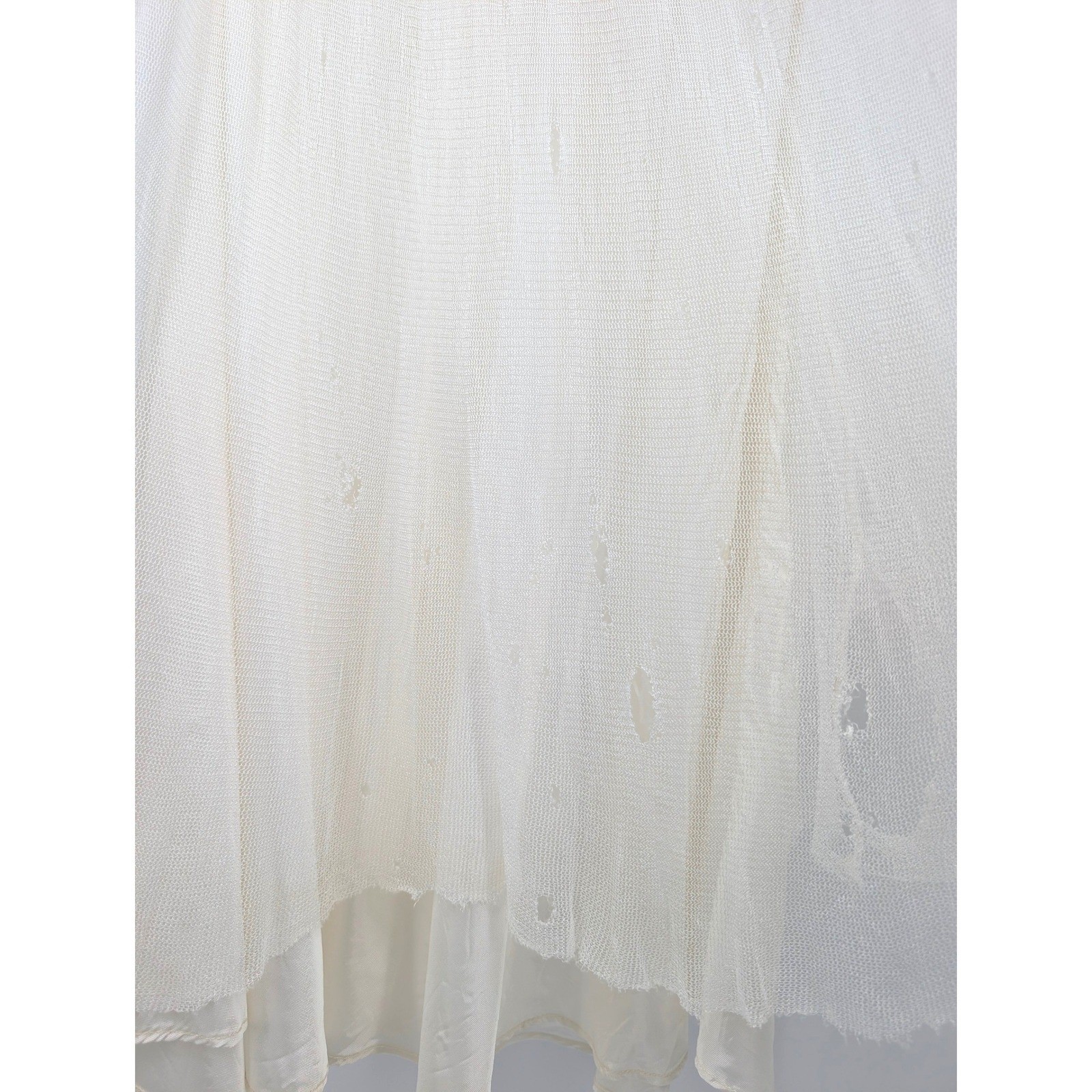 Vintage White Strapless Tulle Party Dress Detachable Shawl Fit & Flare Bridal XS