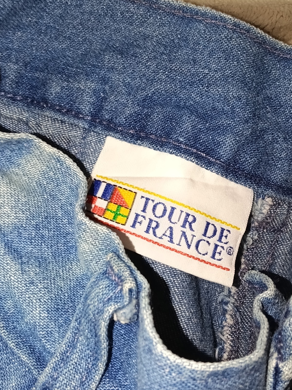 Tour de France Vintage 80’s Women’s Denim Culotte Bermuda Jorts Shorts SZ 3/4