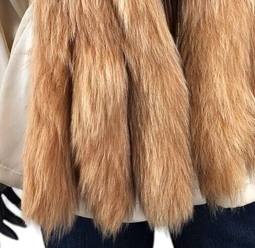 Jacques Saint Laurent Honey Blonde Fox Tail Vest 1980s Paris New York Vintage