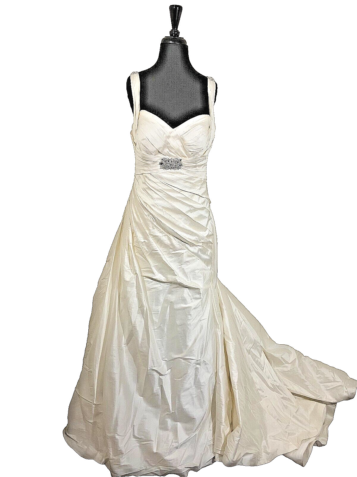 NWT- Martina Liana 100% Silk Ruched Wedding Gown (Ivory)-Sz 14 (MSRP $1695)