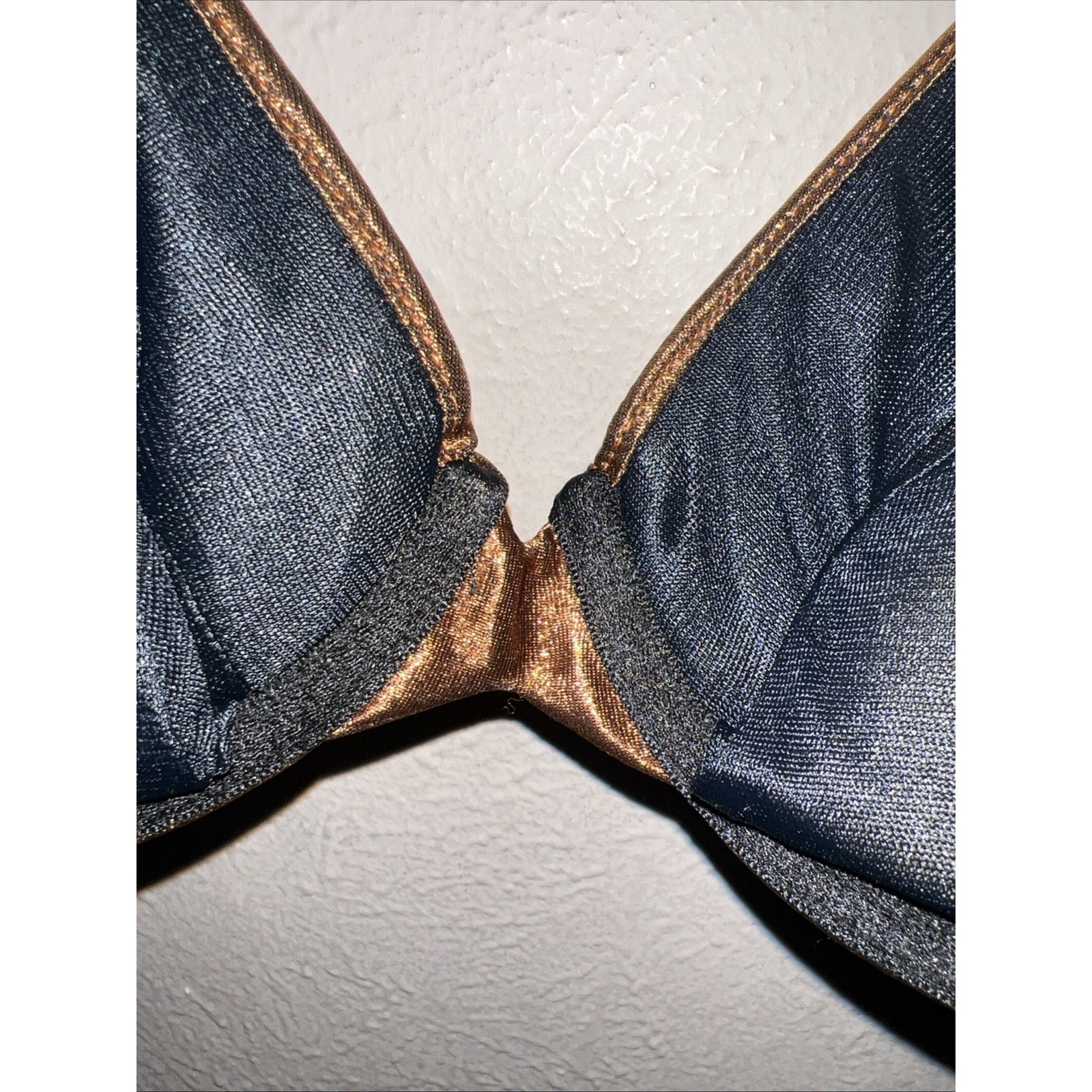 Victorias Secret Metallic Copper Bronze Vintage 90s Push Up Removable Pads 36C