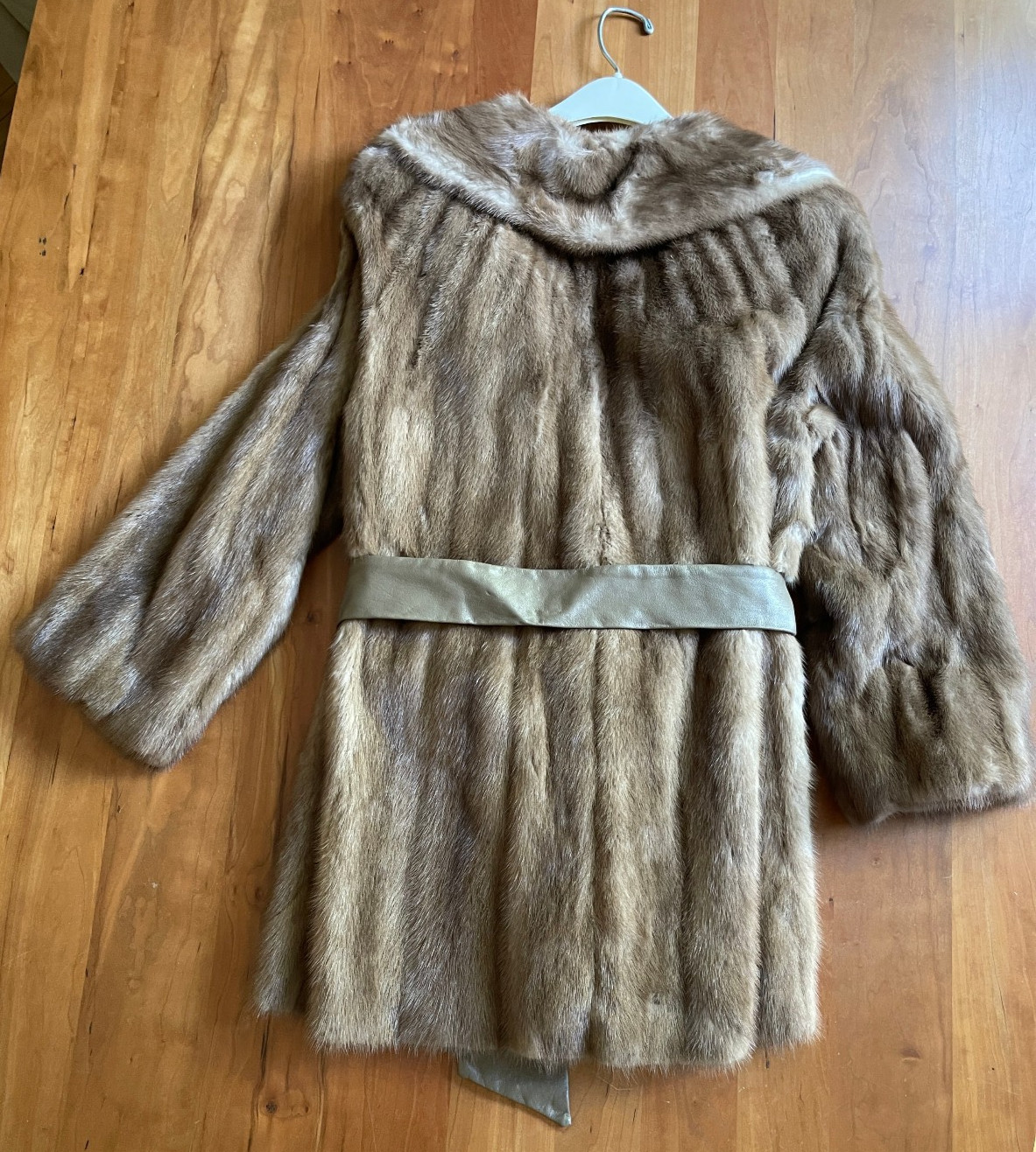 1970 Genuine Mink Jacket 3/4 Length Albrechts High End Furrier Orig Bag Belt M/L
