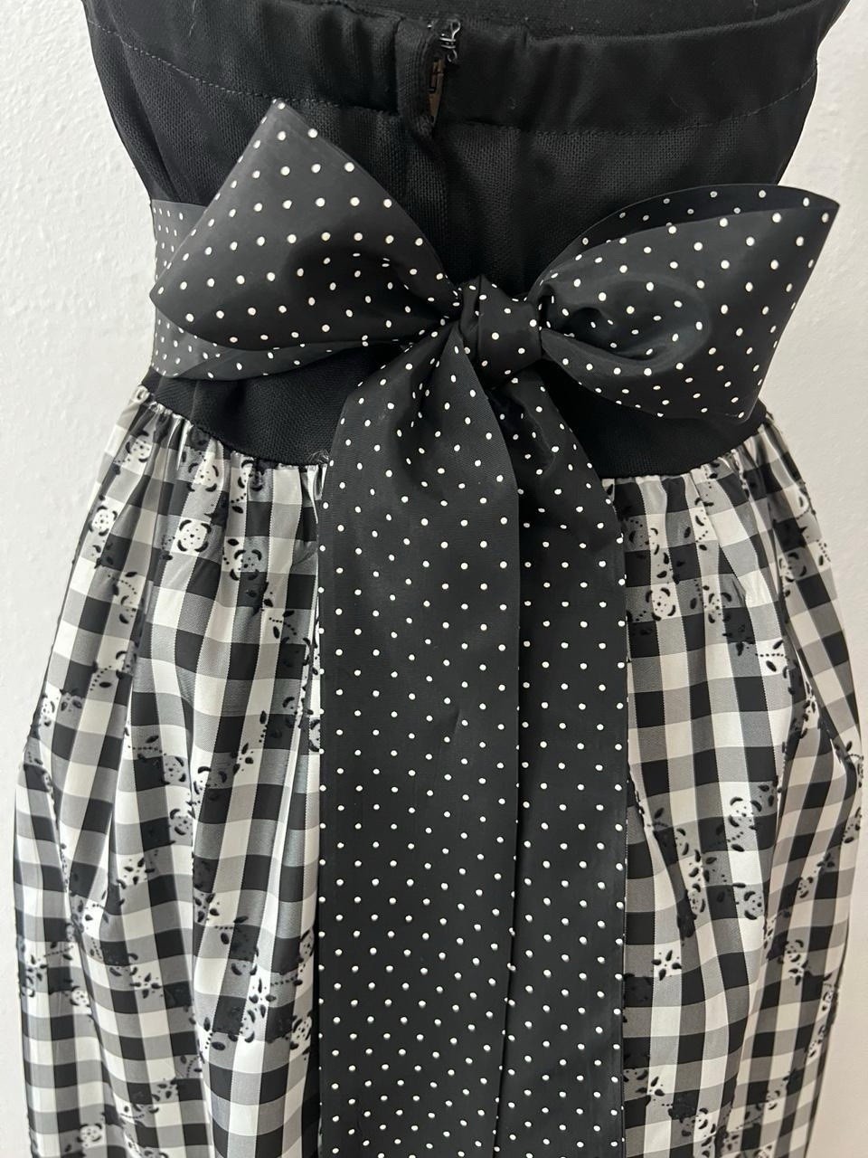 True Vintage 50s 60s Backless Halter Maxi Dress Retro Gingham Rockabilly Small