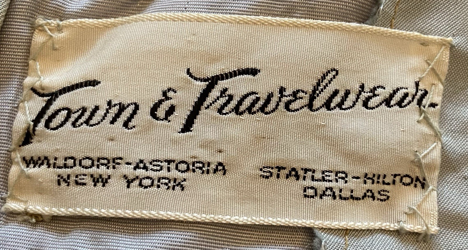 Vintage Town & Travel Waldorf-Astoria 1950’s beaded Silk Dress