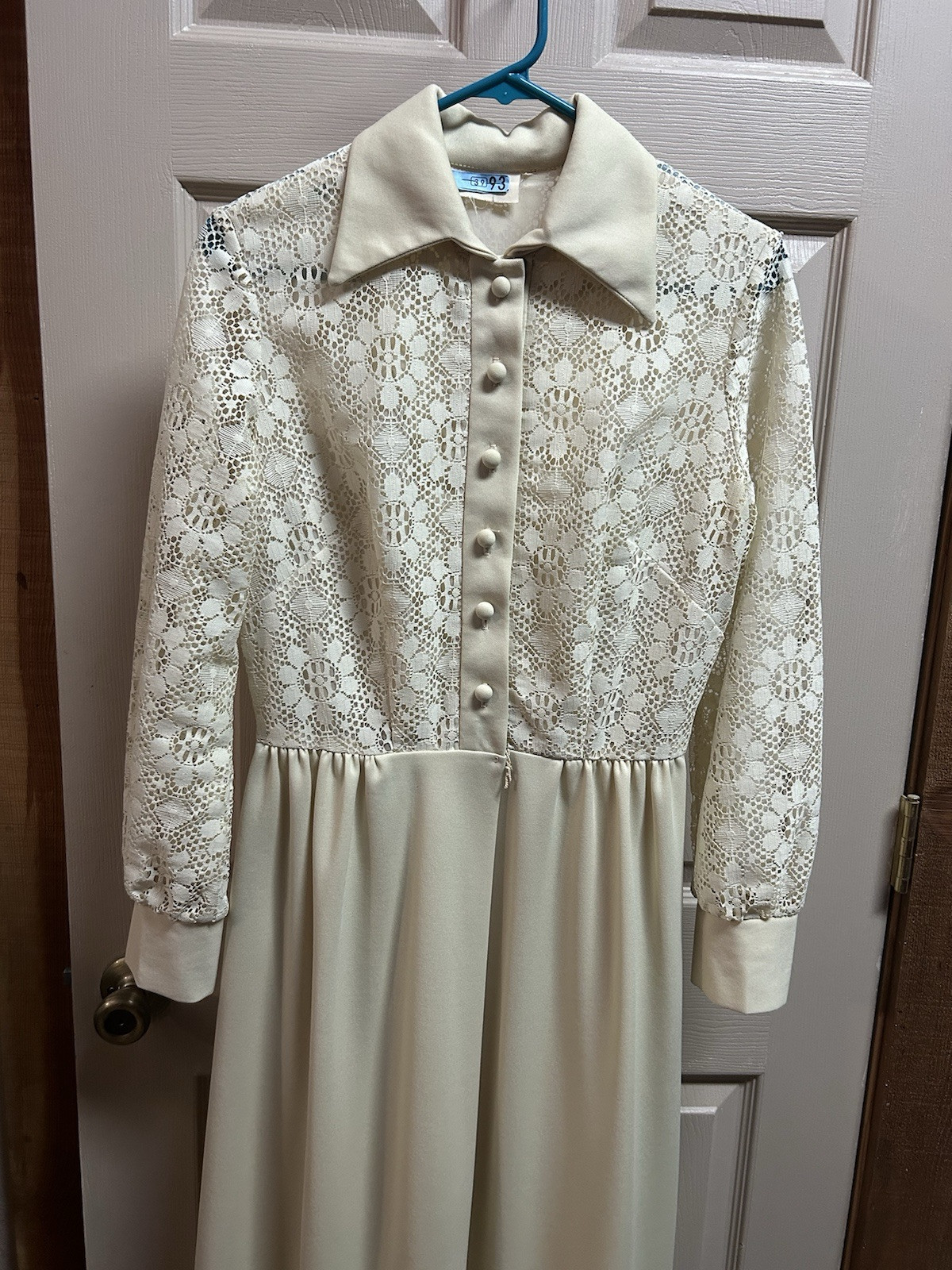 Vintage 70s Toni Todd Yellow /cream Maxi Dress Small?