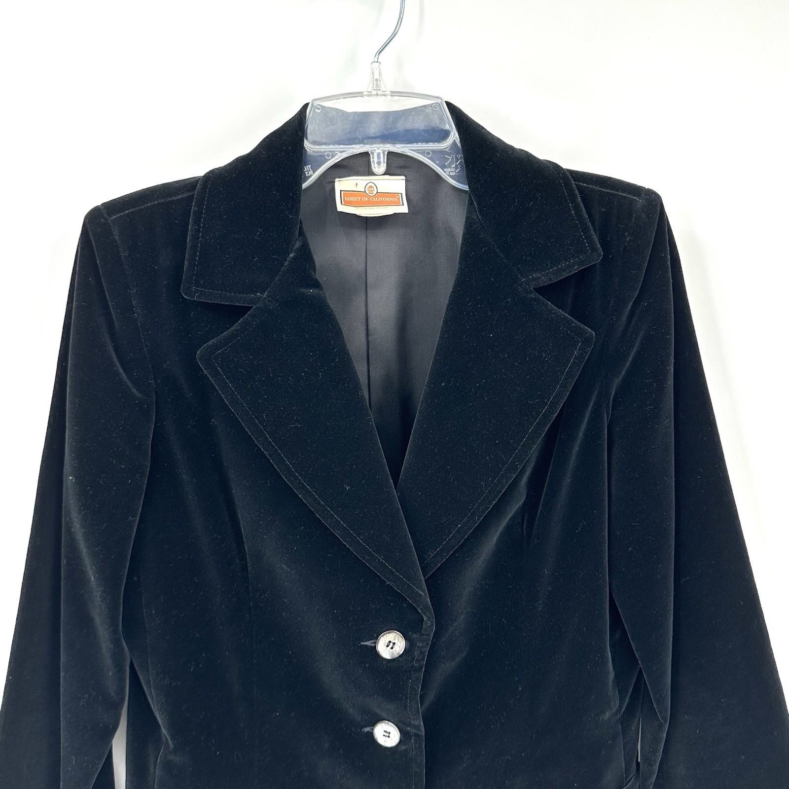 vintage 70s BLACK VELVET BLAZER medium quiet luxury modern minimalist retro cool