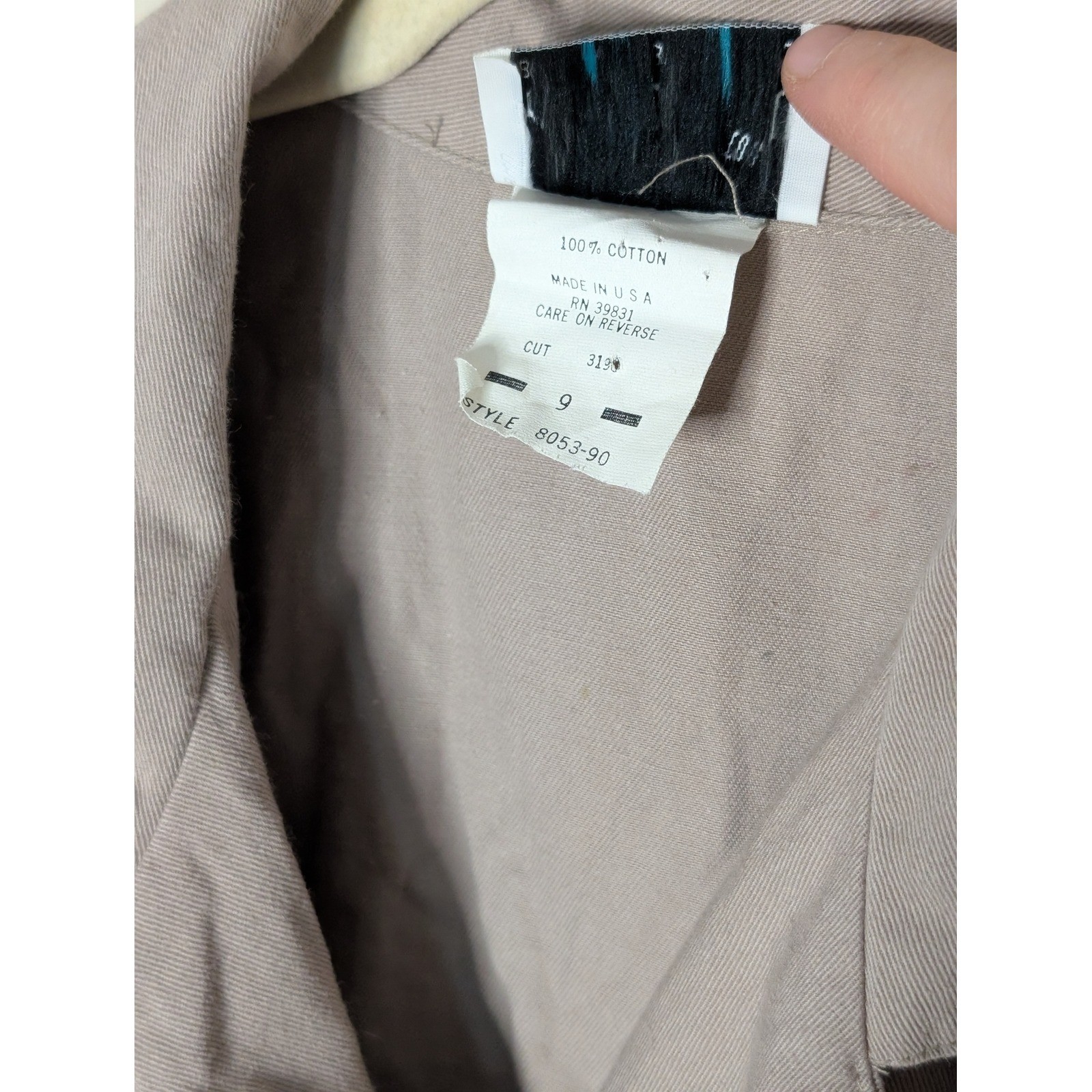 Vintage You Babes Mauve Cotton Wrap Dress Long Sleeve Pleated Pockets Size 9