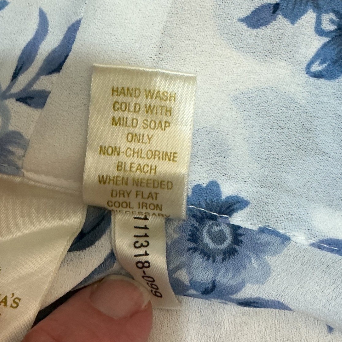 Victoria’s Secret Gold Label Blue White Floral Maxi Robe Slip Set Cottagecore