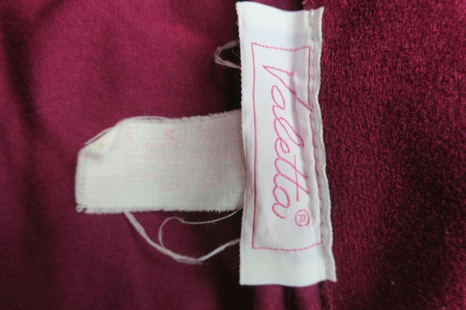 VTG Valetta Zip Embroidered Long Maxi Bath Robe Housecoat M UNION Maroon