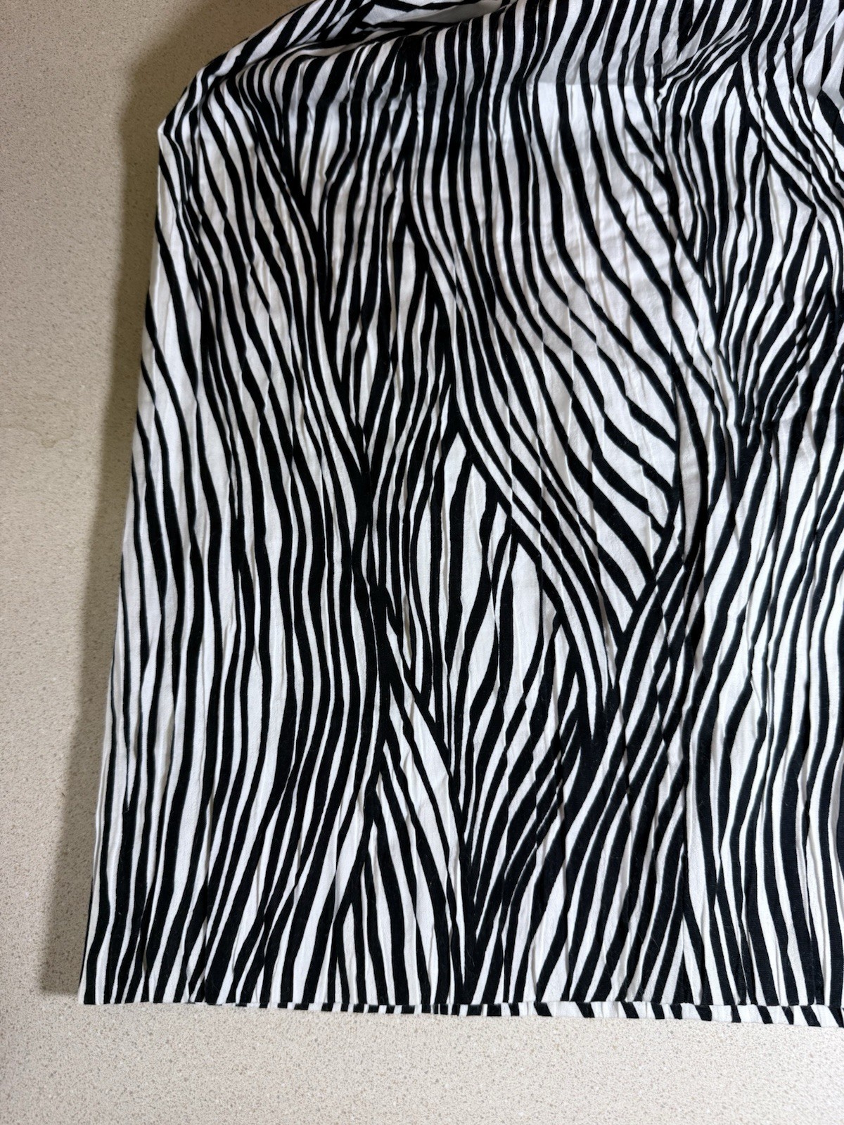Vintage Bisang Couture Neiman Marcus XS Pencil Skirt Black White Zebra Print
