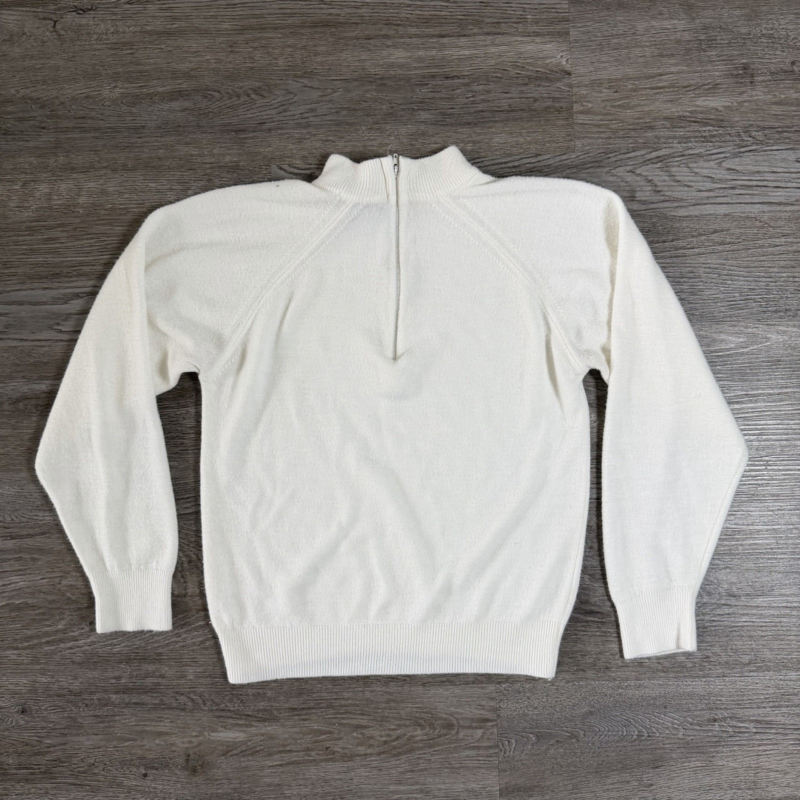 Vintage 70s 80s Hampshire Studios Half Zip Sweater Womens XS Soft USA Made