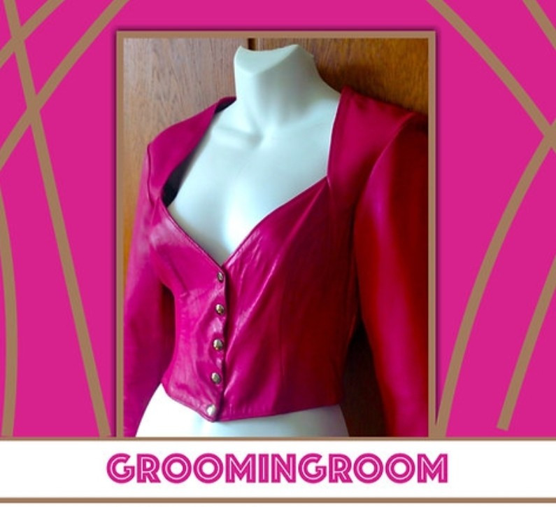 FIRENZE SANTA BARBARA Vintage Pink Soft Calf Leather Jacket Top – Size S