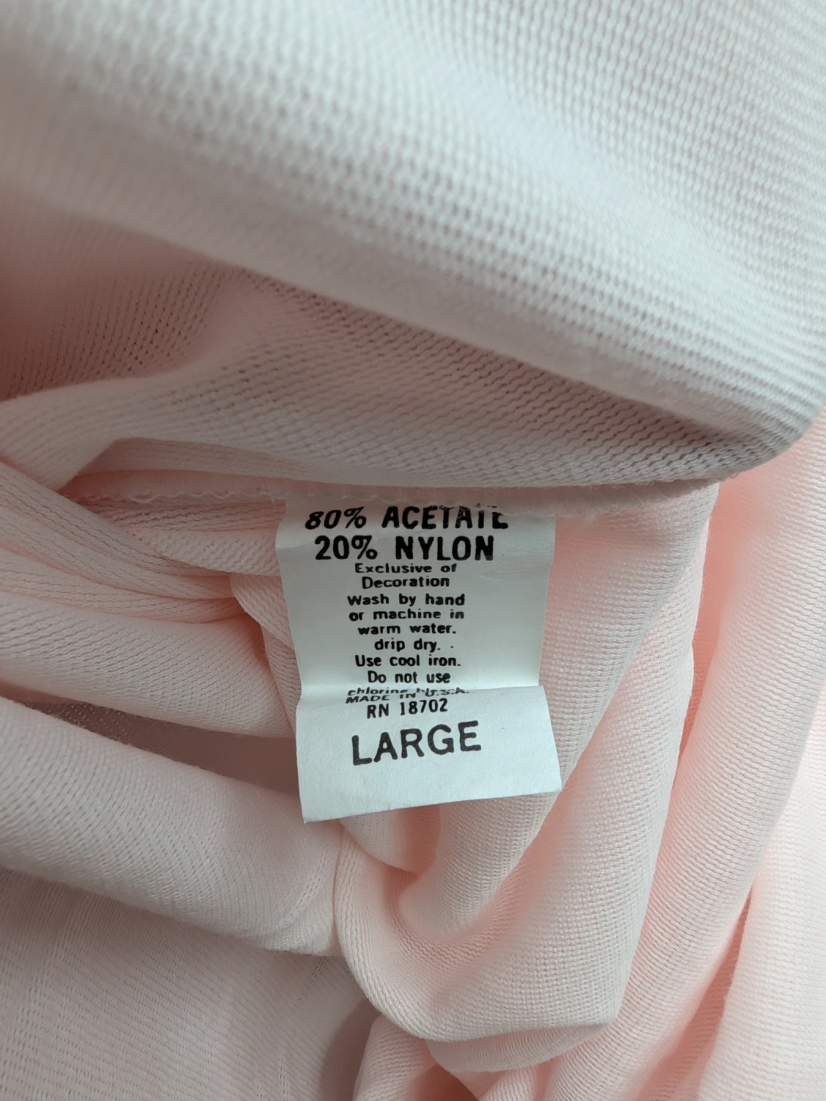 Vintage Erica Loren NY Pink Nightgown Soft Girl Lace Trim Romantic Granny Core L