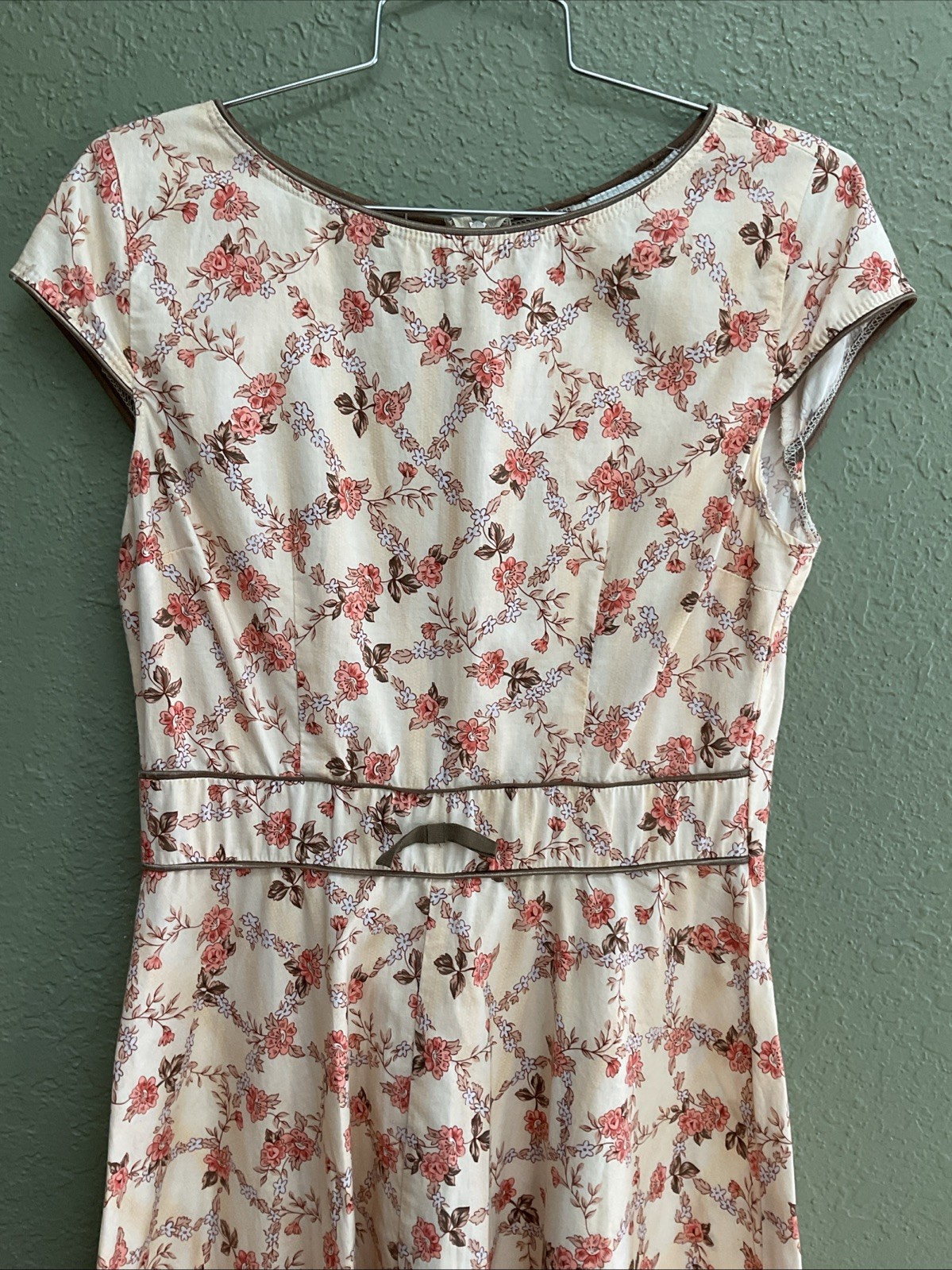 Vintage JODY CALIFORNIA USA 70s Size 9 / 10 Floral Prairie Cotton Dress Boho