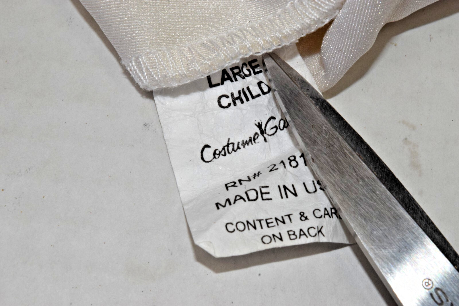Vintage Leotard Costume Gallery Size XS 80s Shimmery White Stretch Made USA
