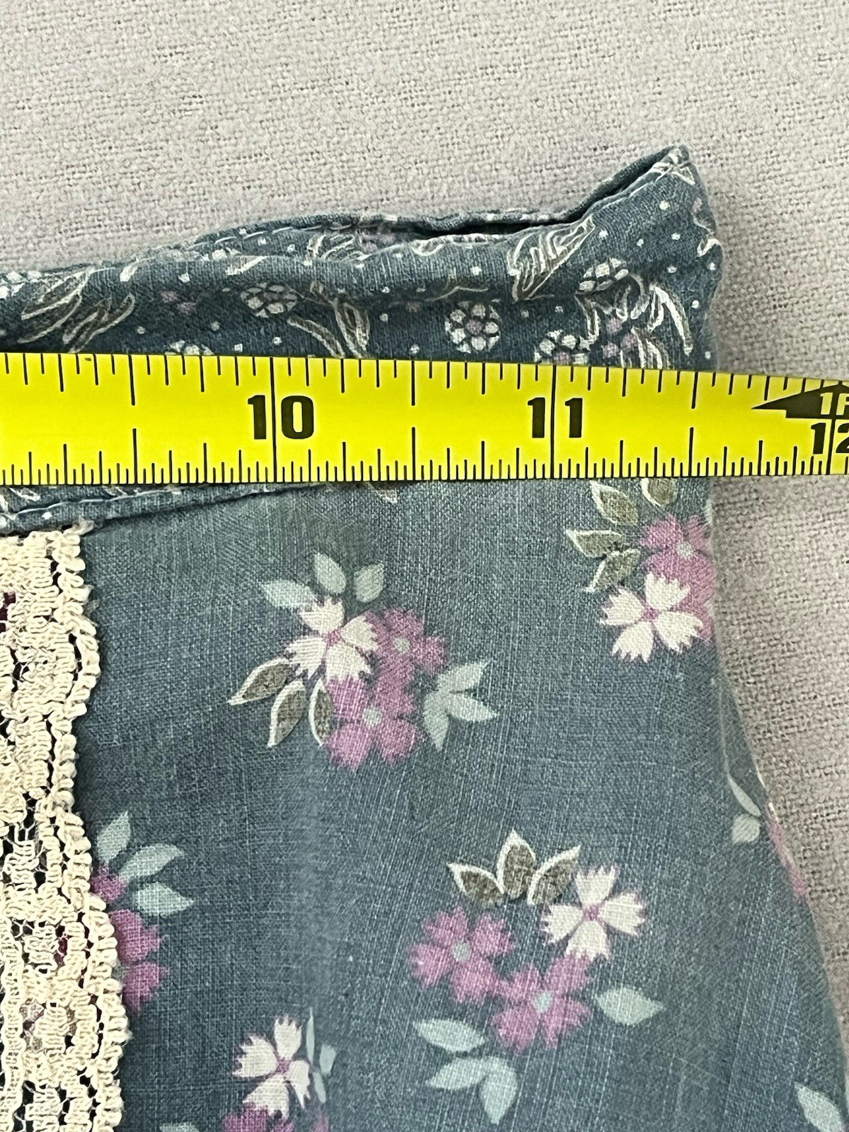 Jessica’s Gunnies VTG prairie skirt floral lace button Hippie boho Coachella XS