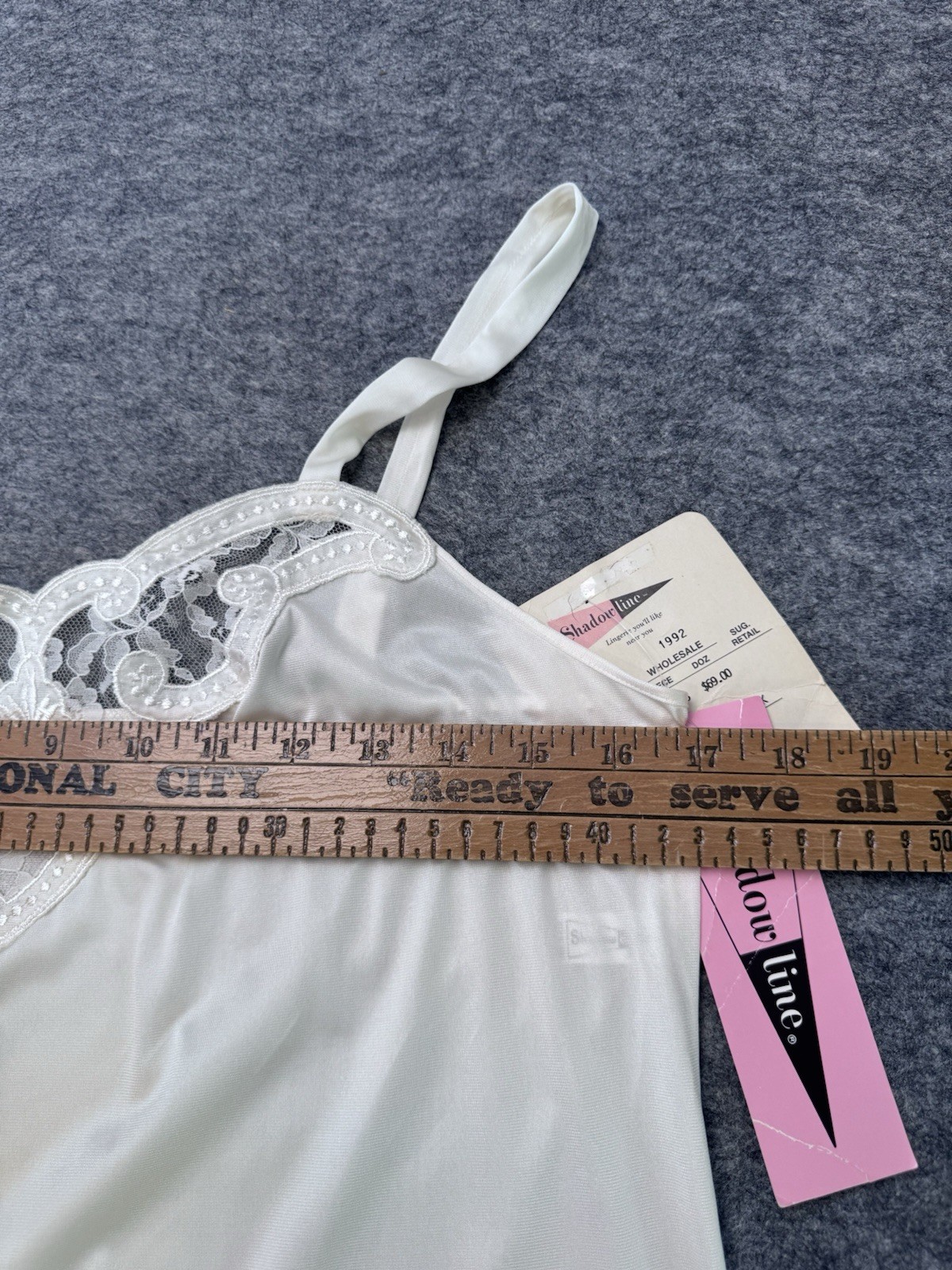 VTG Shadowline Cami Camisole Sz 34 & Half Slip Set Lingerie w/Tags, Lace, 90’s