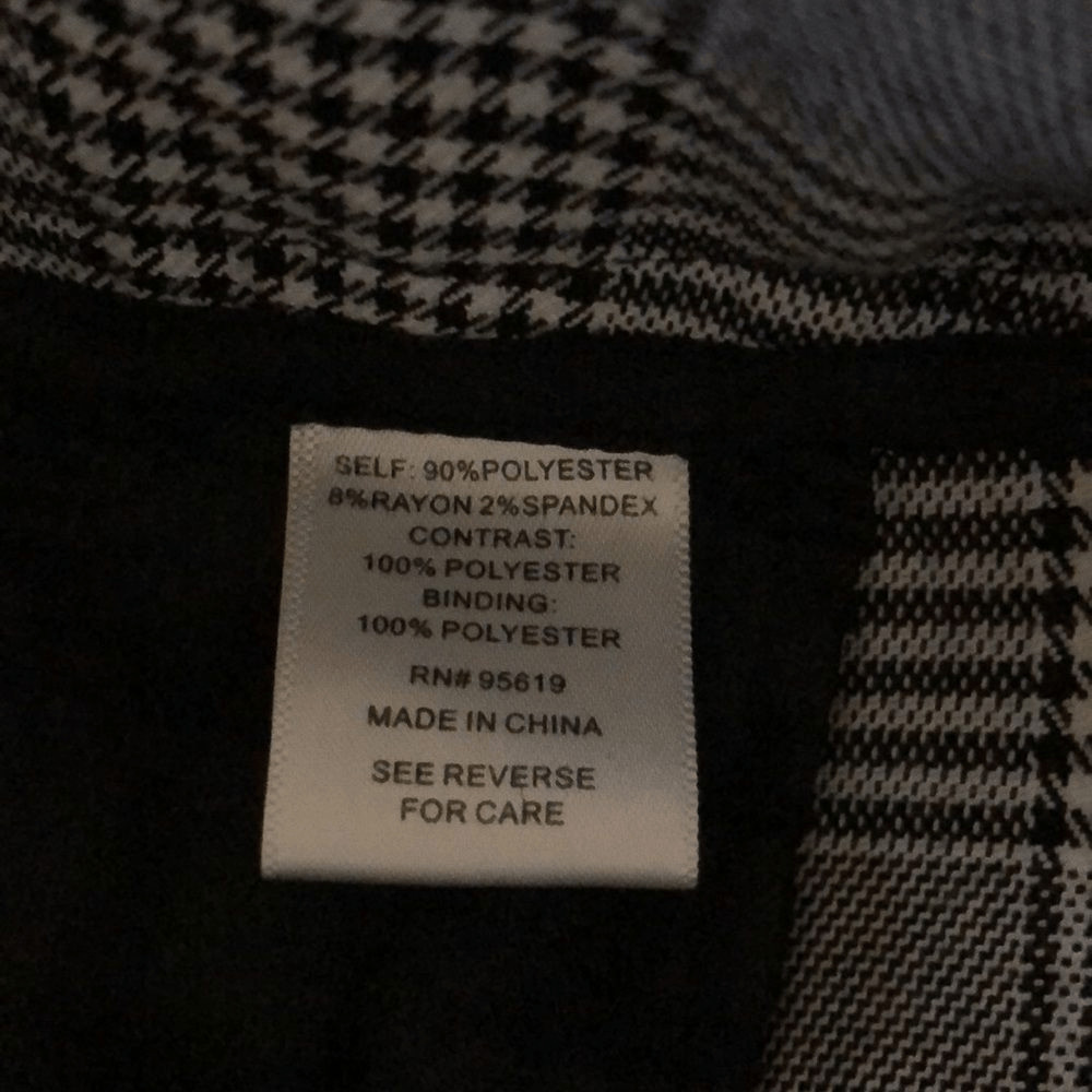 Fever Black & White Houndstooth W/Snakeskin Side Panel Trousers Sz 8 Blokecore