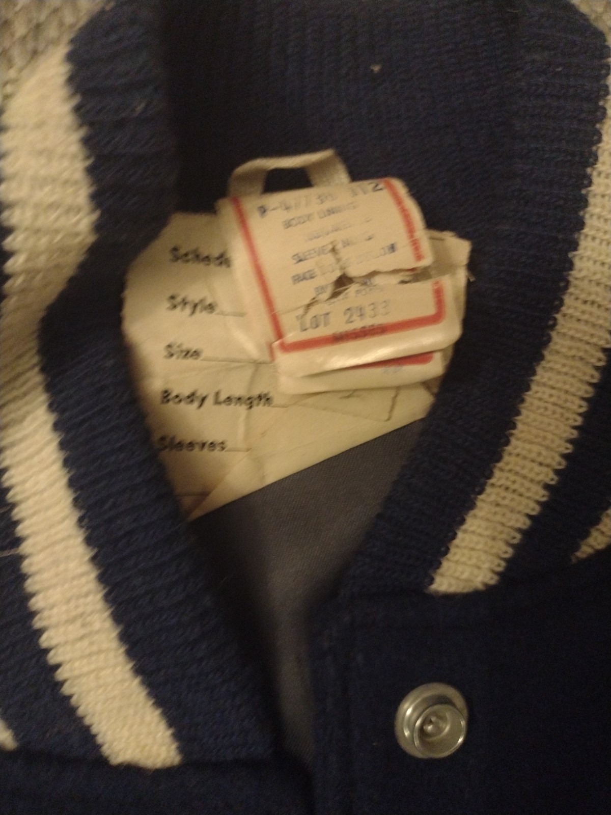 Vintage 1970’s Butwin Letterman Varsity Jacket Blue & White Size 12