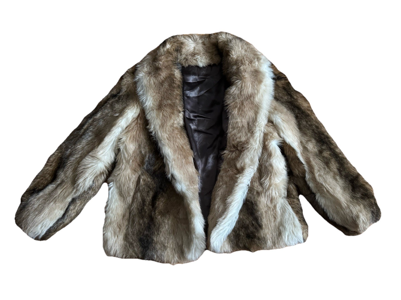 VTG Sportowne Faux Fur Coat Size 6 Made in USA