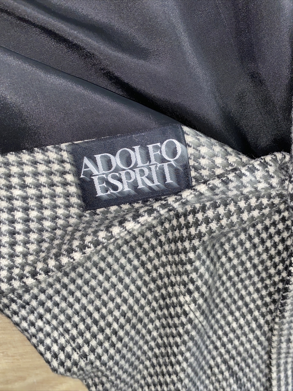 Vintage Adolfo Esprit Houndstooth Blazer Med plc✯
