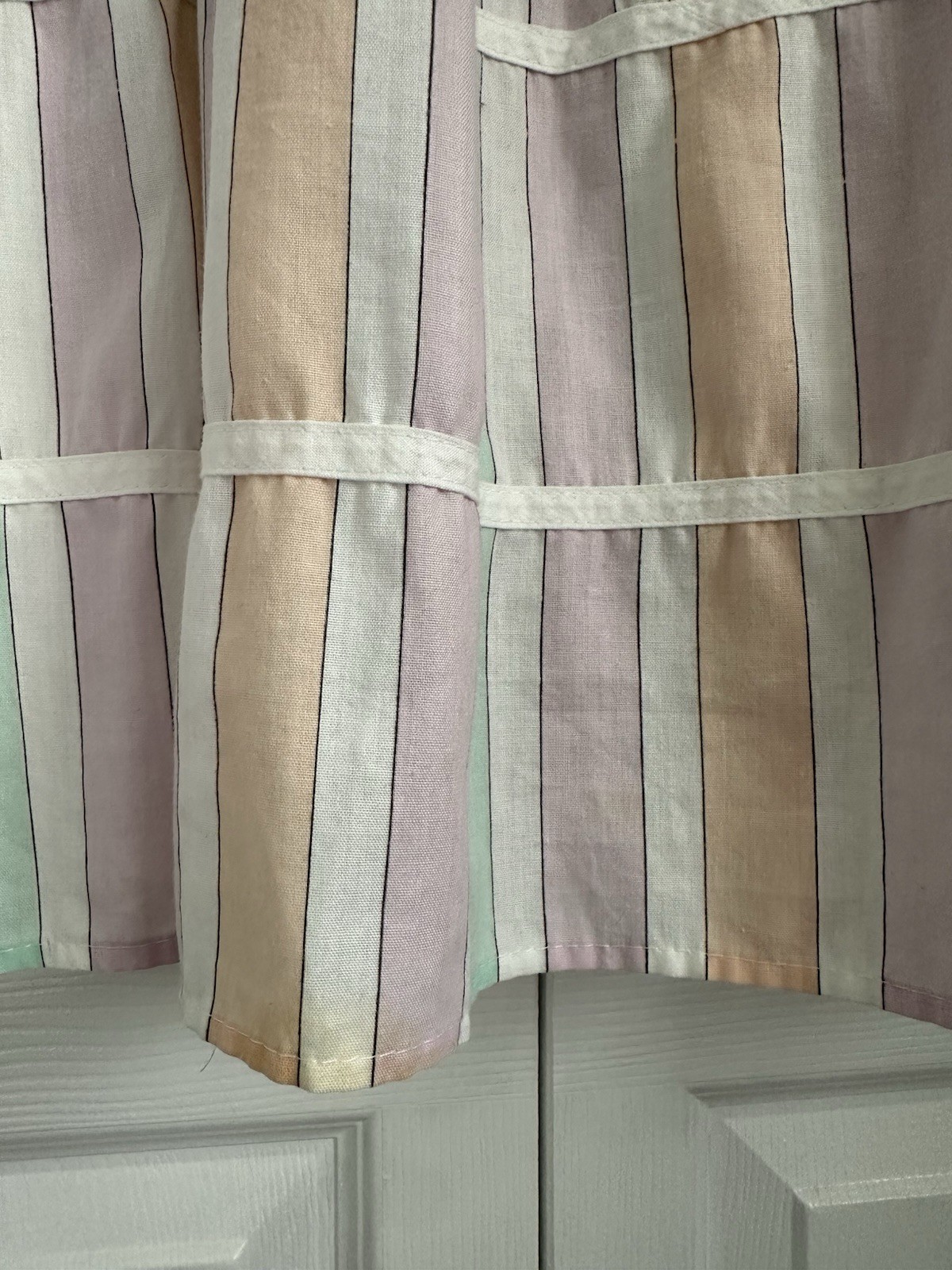 Vintage You Babes II Fritzi Dress Size 11 1970s 1980s Pastel Stripe Spring