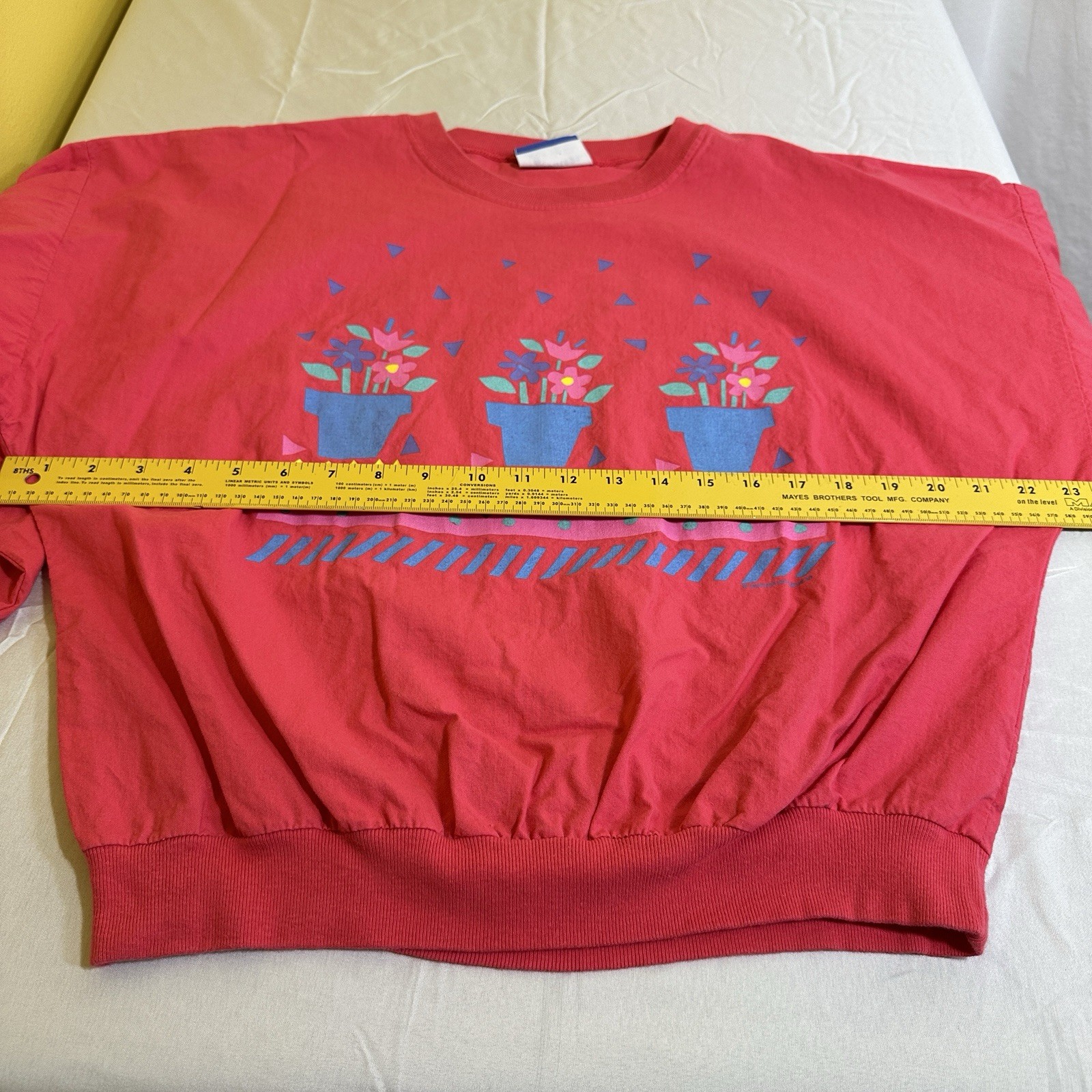 Vintage Cottontops Women’s Small Long Sleeve T-Shirt Cottagecore Flowers Spring