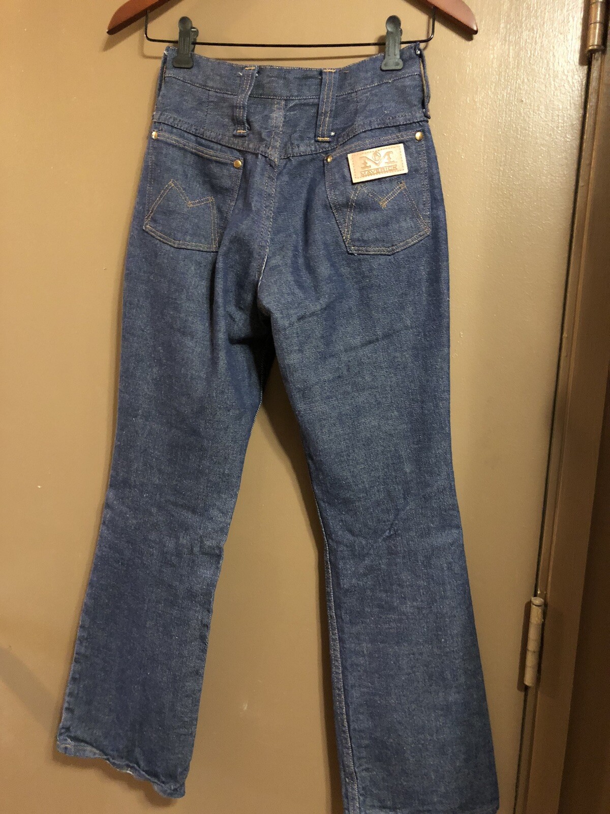 Vintage Blue Bell Maverick Denim Jeans 1940 1950 Dark Blue Wash Size 23 24”