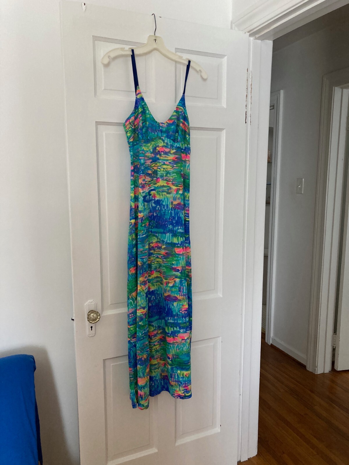 Kayser Monet waterlilies 1976 nightgown size small- nylon-unique, vintage