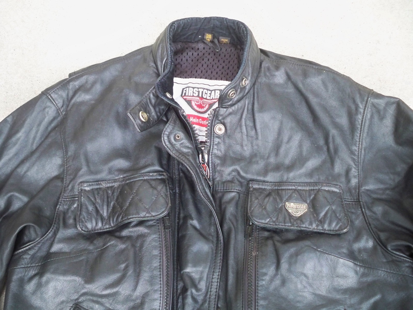 Vtg Hein Gericke Womens Leather Motorcycle Racer Riding Cafe Jacket Coat Biker 6