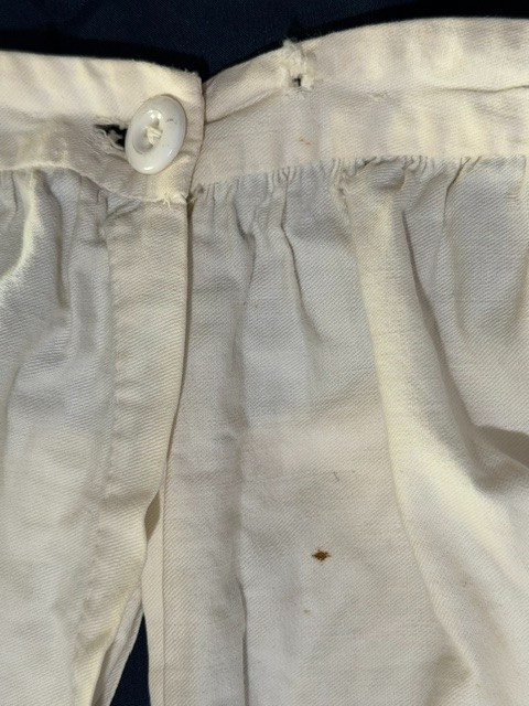 VTG Edwardian bloomers split drawers cotton long legs waist 25-26″ Unique