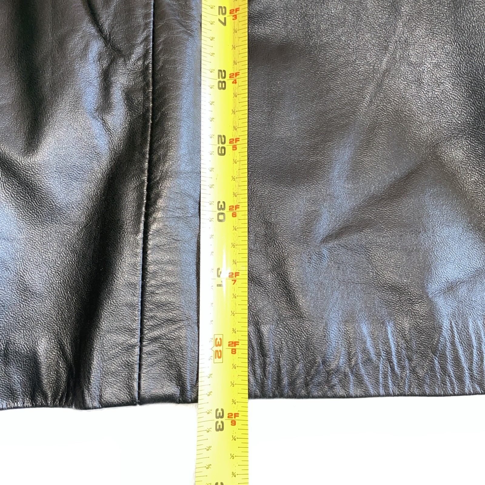 Vintage Northside Leather Coat Woman’s M Black Swing Long Line Open Front
