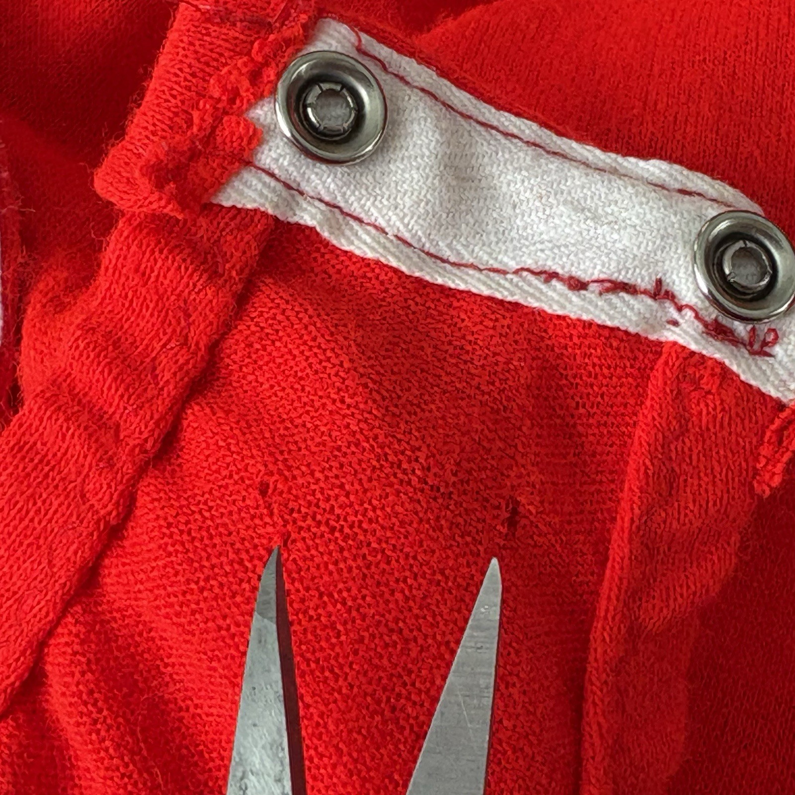 Mod Vintage 1960’s Red “Off Limits” Patch Bodysuit Top & Mini Skirt Set S/M
