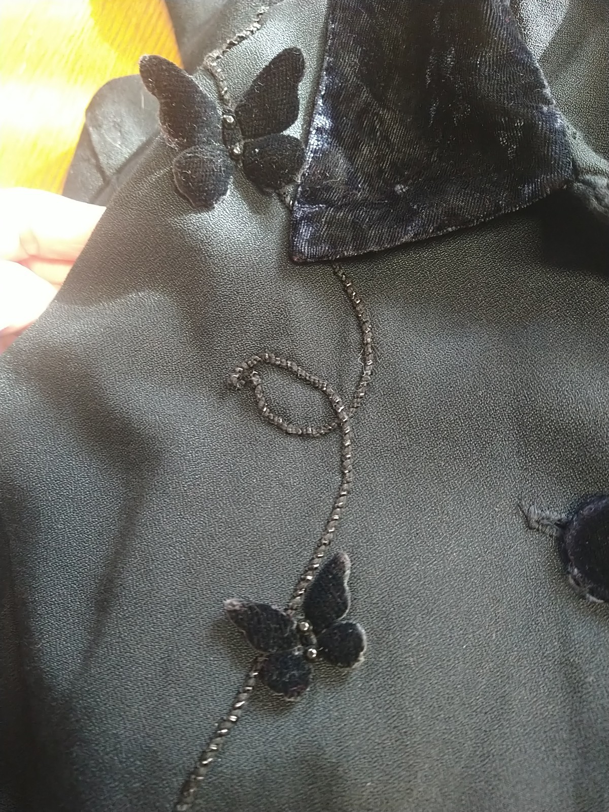 Vintage J.B.S. Black Jacket ~Velvet Collar/buttons~ 80’s Blazer~ SZ 14