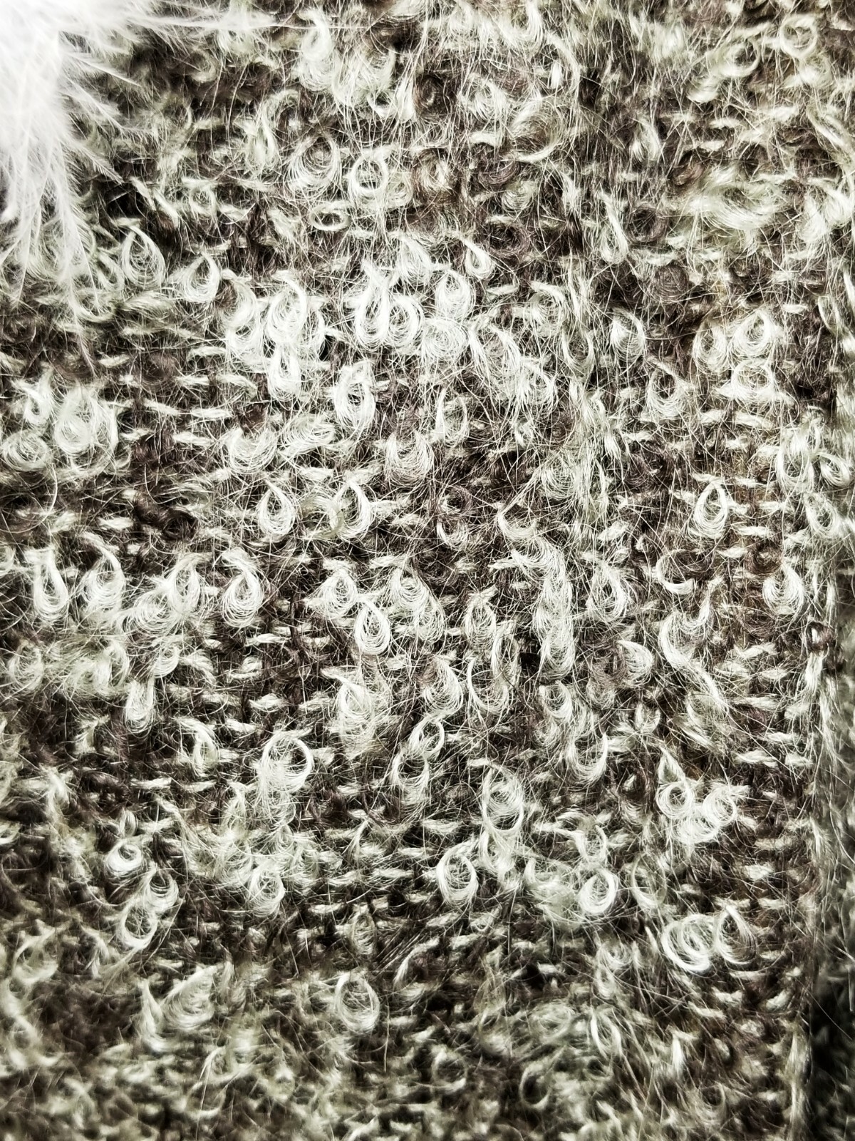 Vintage Georgina Von Etzdorf Mohair Wool Feather Duster Sweater Coat M ~ England