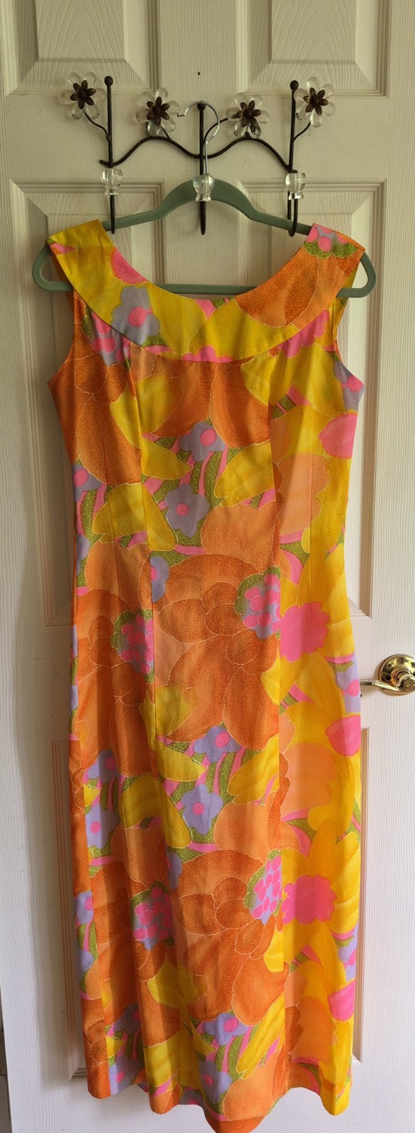 Vintage Tori Richard Honolulu Midi Maxi Floral Dress Womens