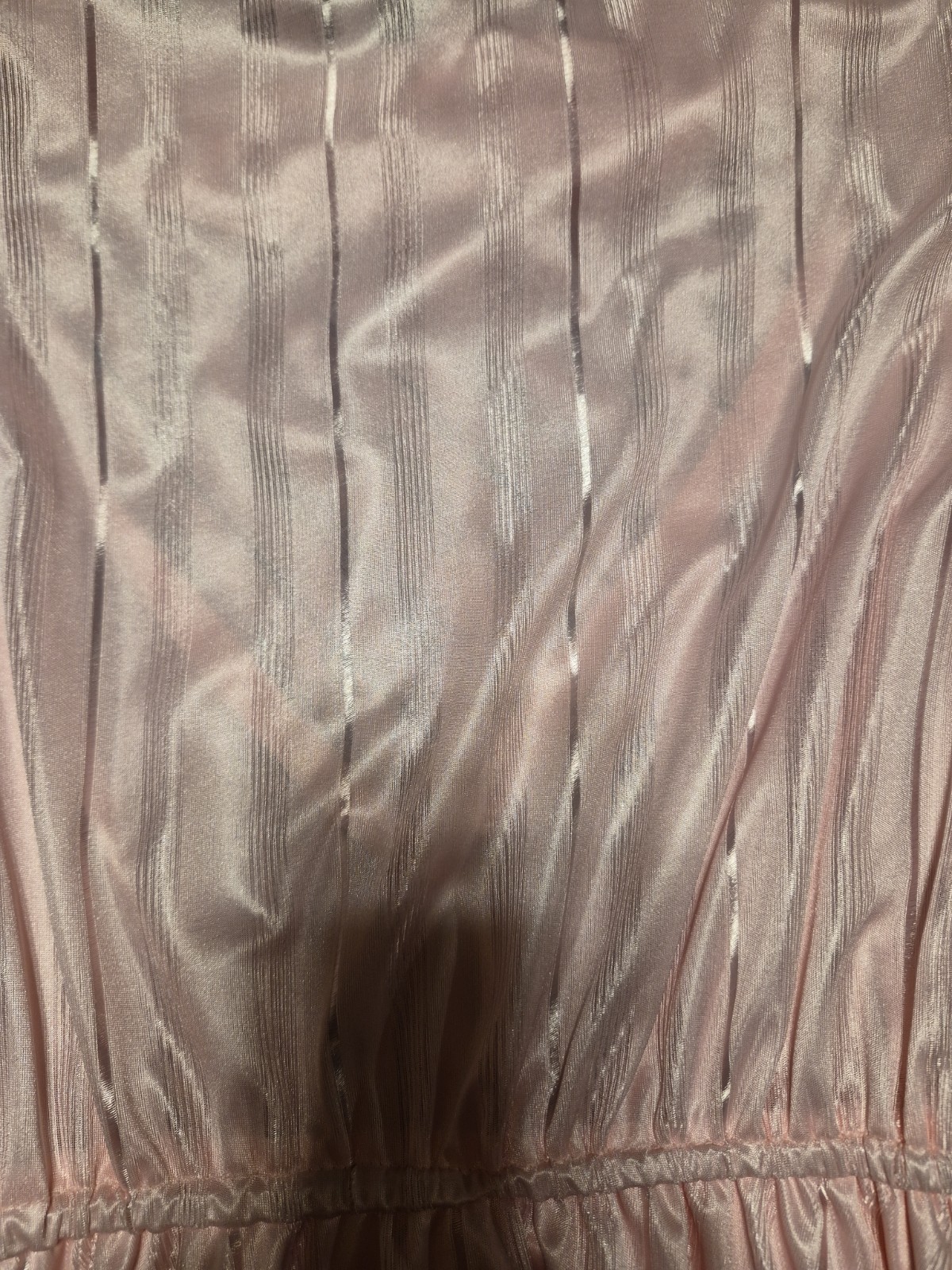 Vintage Pea Patch Women’s Peplum Size 5 Dress Pink Shimmery Stripe Preowned