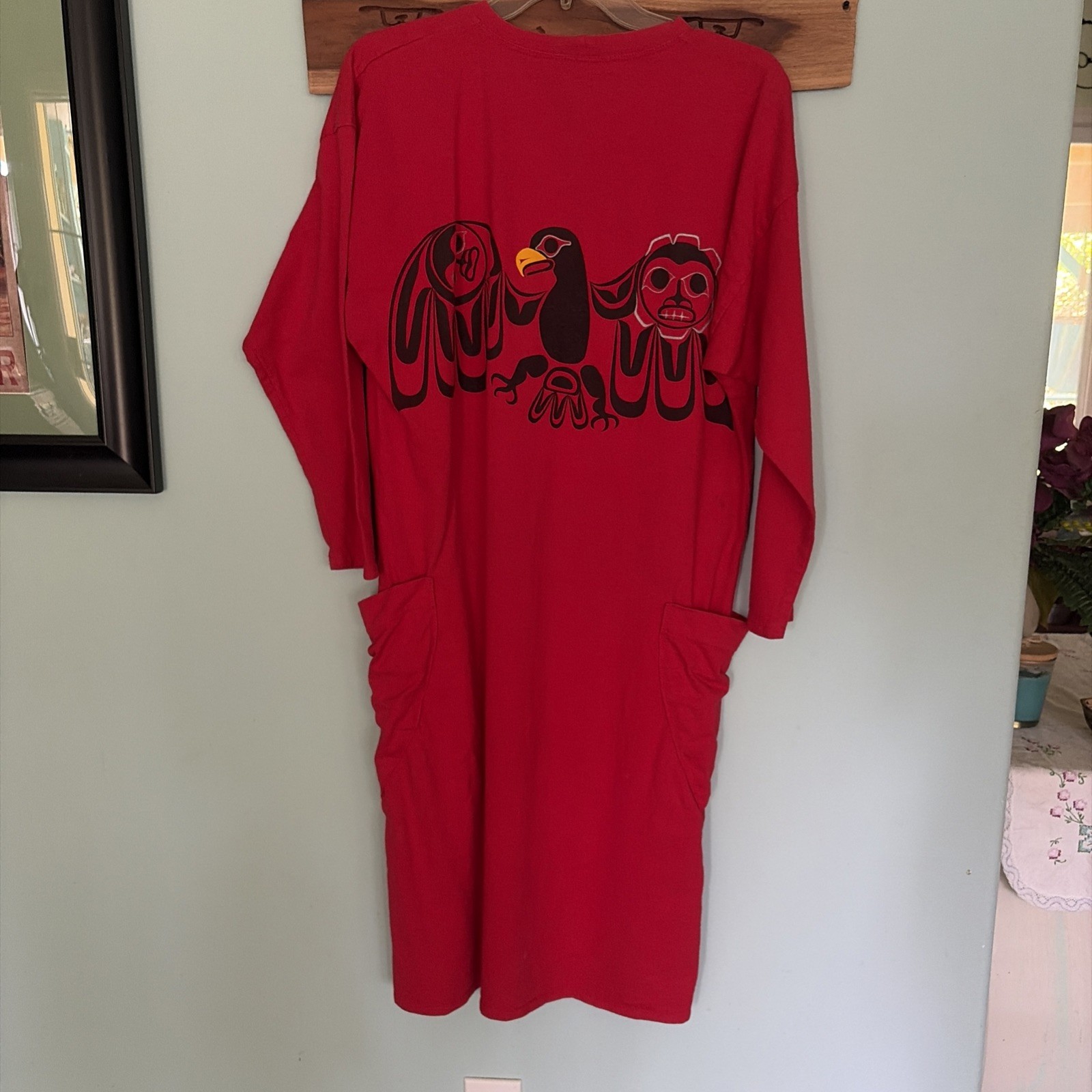 Tunic Dress/Long Vest by AyAyMut Coast Salish First Nations Design Vintage